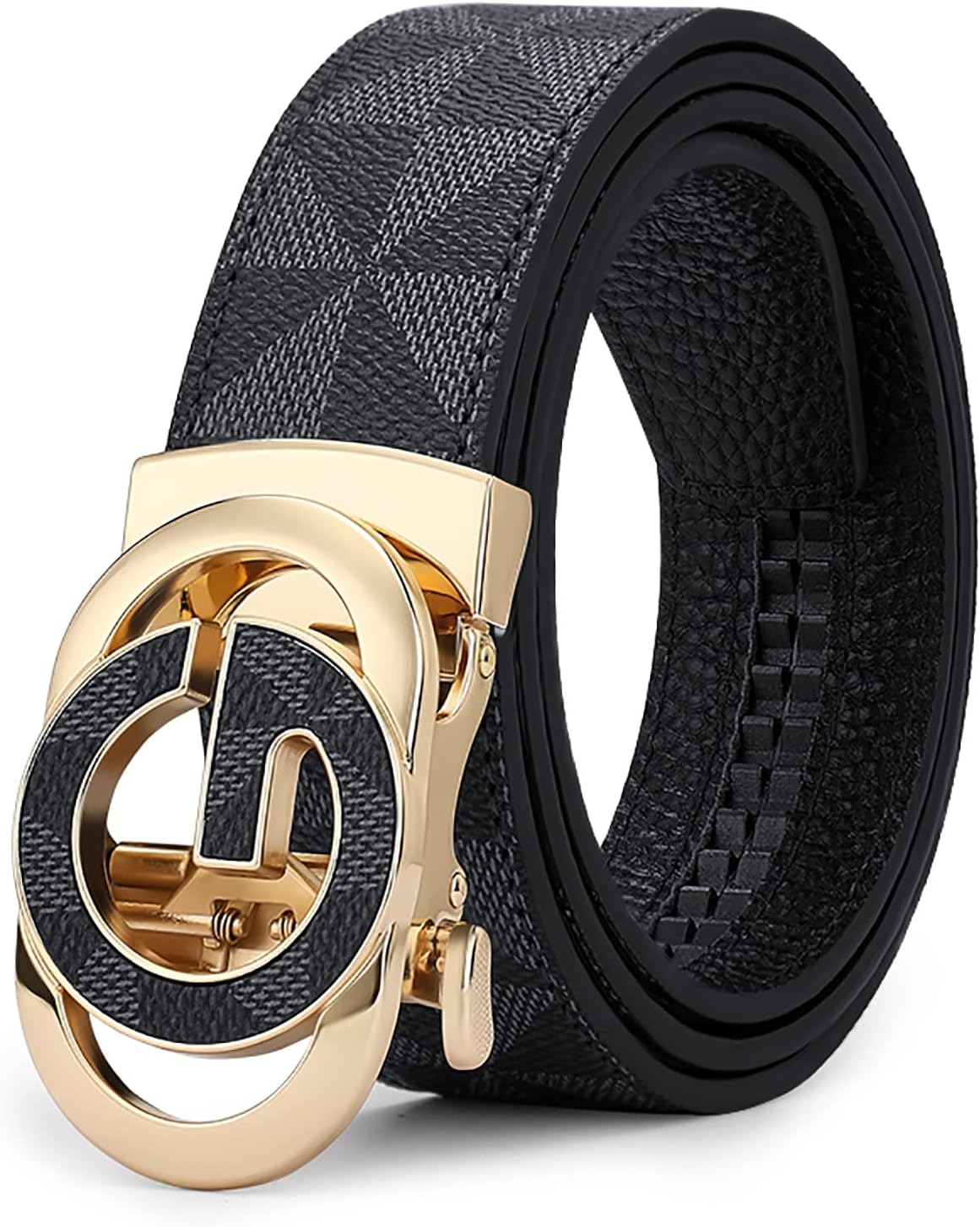 VANNANBA Mens Ratchet Belt Fashion Business Casual Leather Designer Belts with Adjustable Automatic Buckle Gift Box