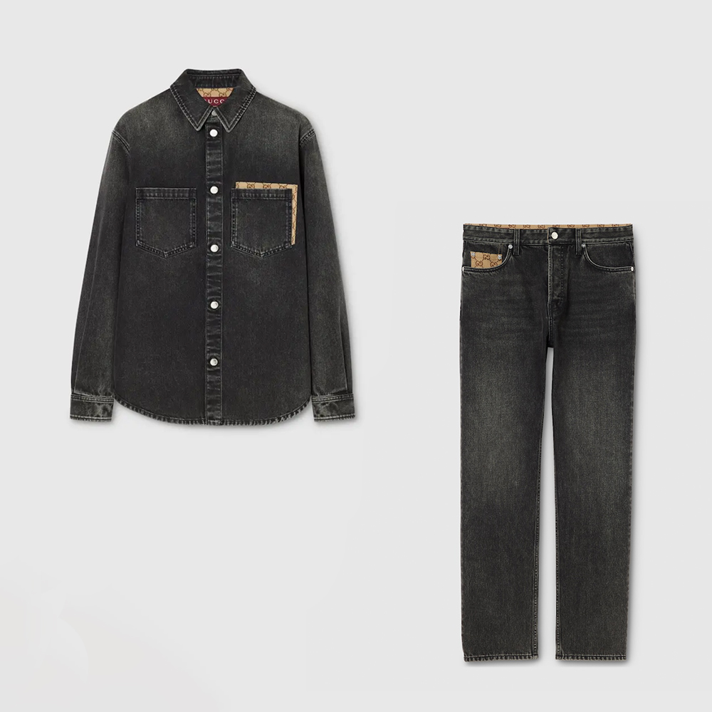 Gucci Clothing Gucci Washed Cotton Denim Shirt and pants#395416 | Nigo Office