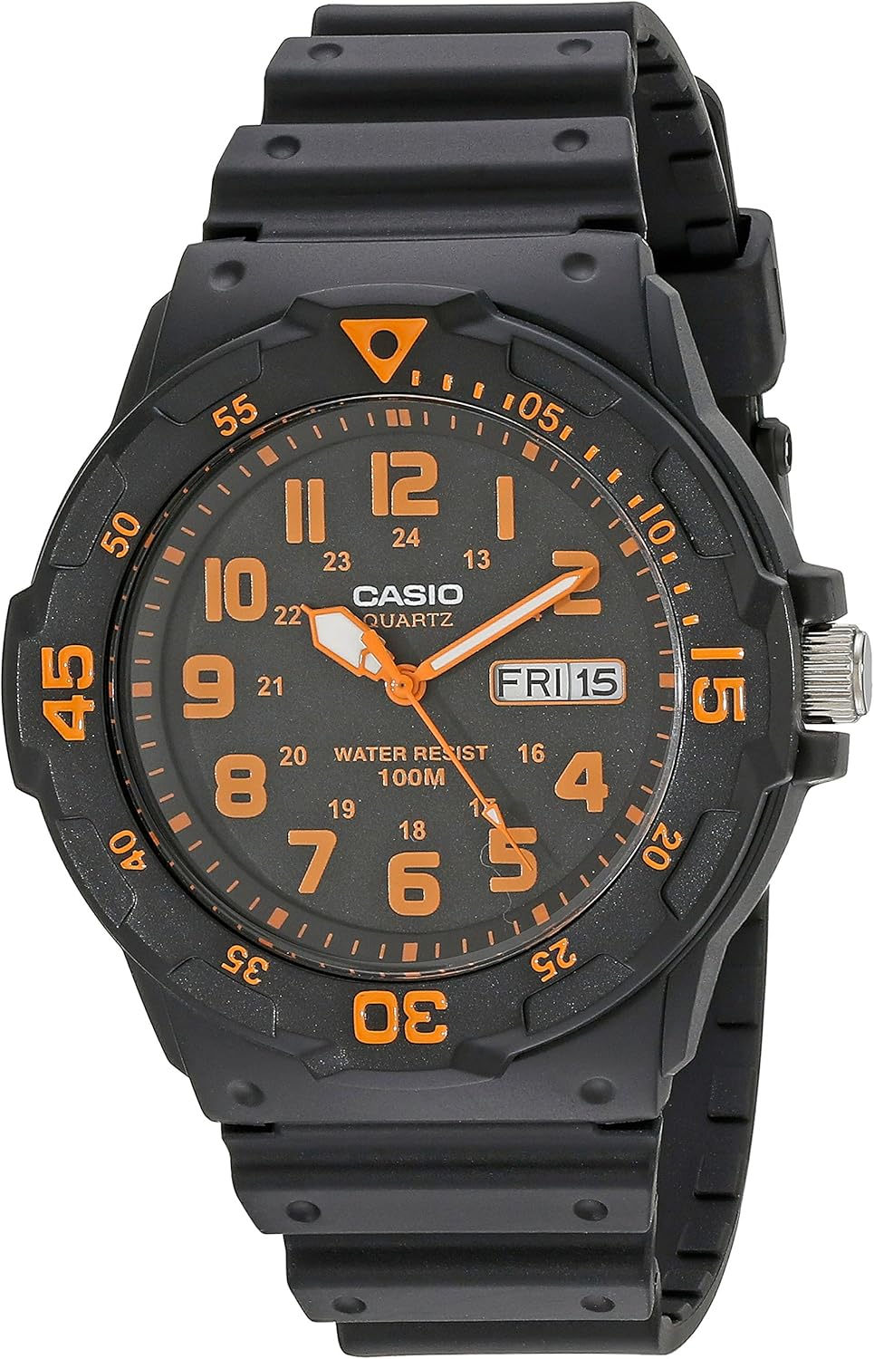 Casio MRW200H Series | Unisex Analog Watch | 100M WR | Stainless Steel Case | Resin Band | 2 Hand Analog (HR, Min, SEC) | Date Display | Screw Down Crown/Screw Down Caseback | 3 Year Battery
