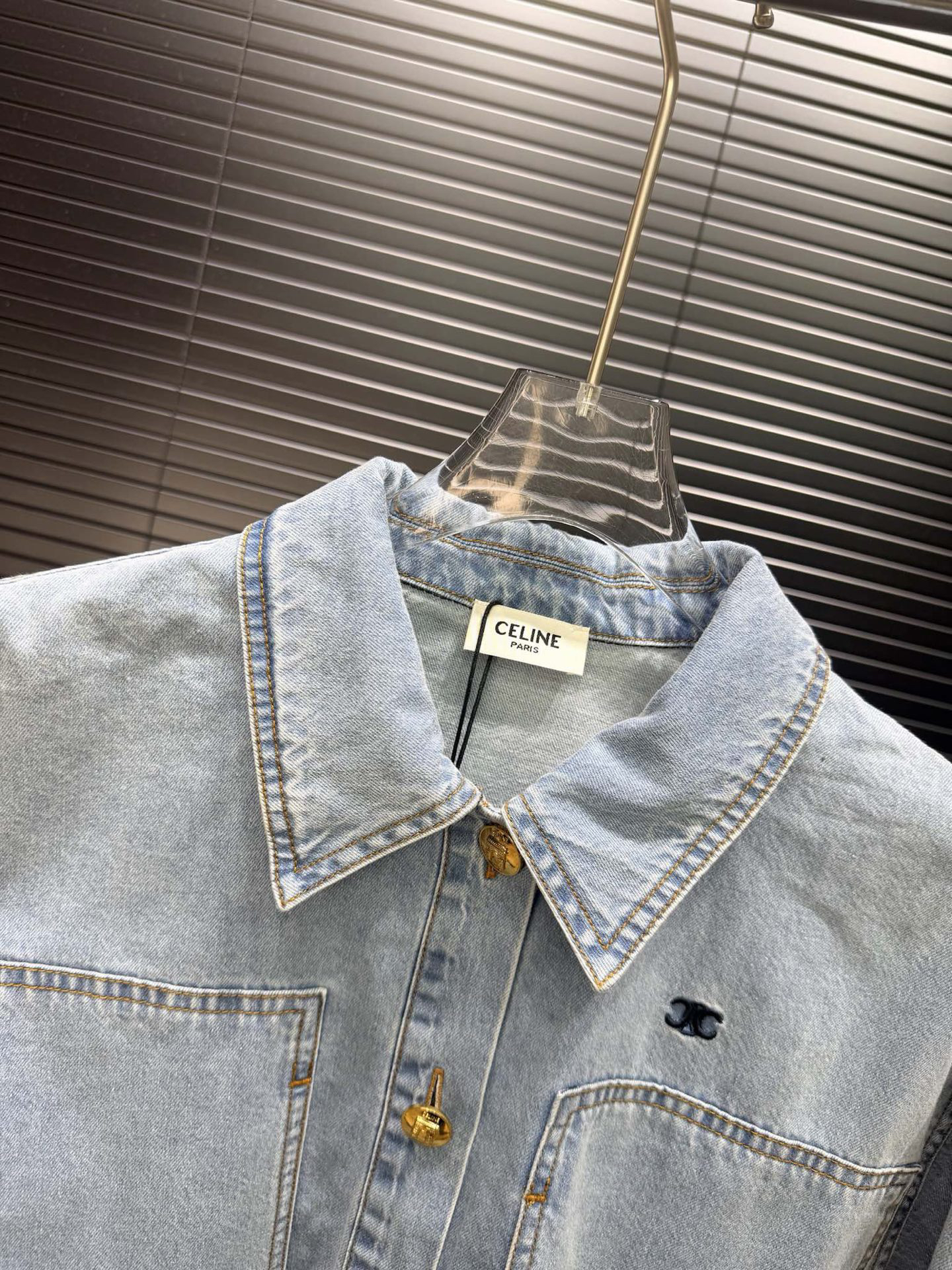[TOP] CELINE Denim Shirt - Blue