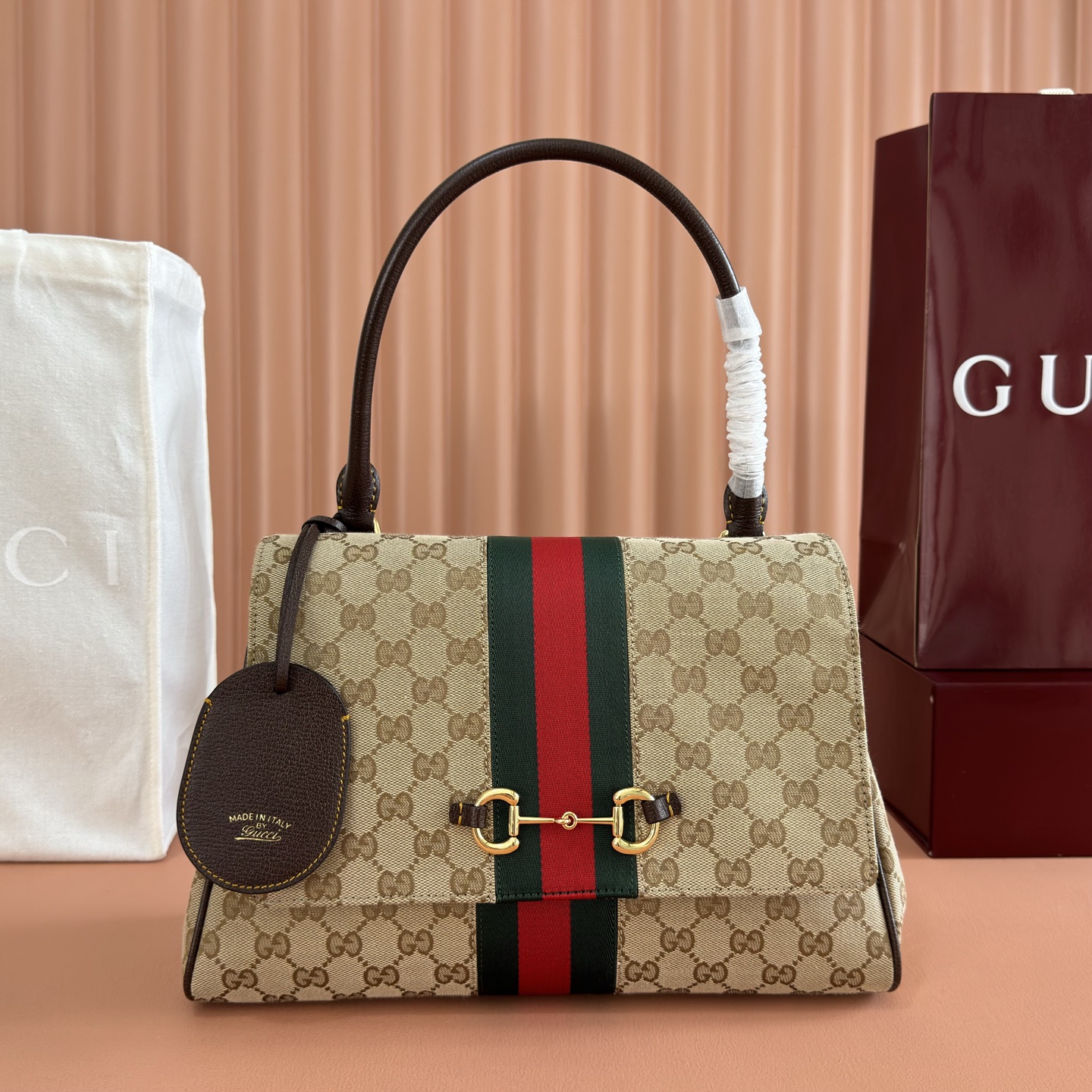 [TOP] GUCCI Paparazzo Top Handle Bag 32x24x17cm - Brown - 711 Luxury