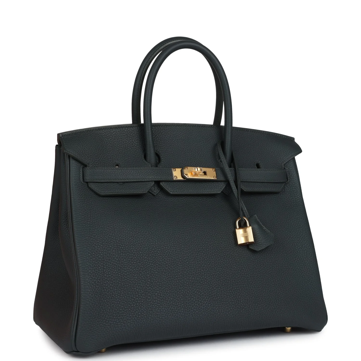 Hermes BirkinVert Fonce Togo Gold Hardware