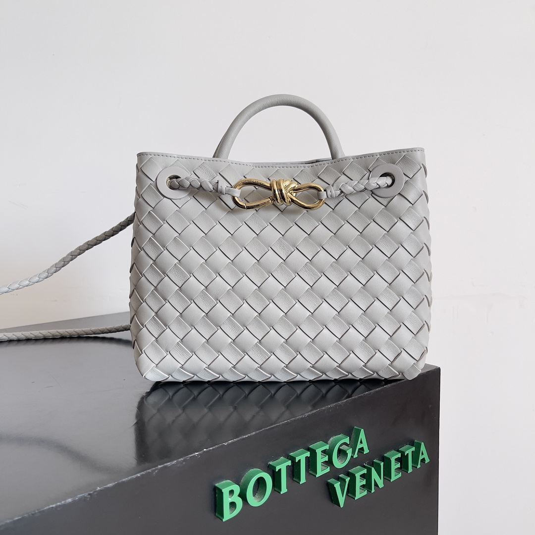 [TOP] Bottega Veneta BV Andiamo Bag Lambskin 25x22x10.5cm - Gray - 711 Luxury