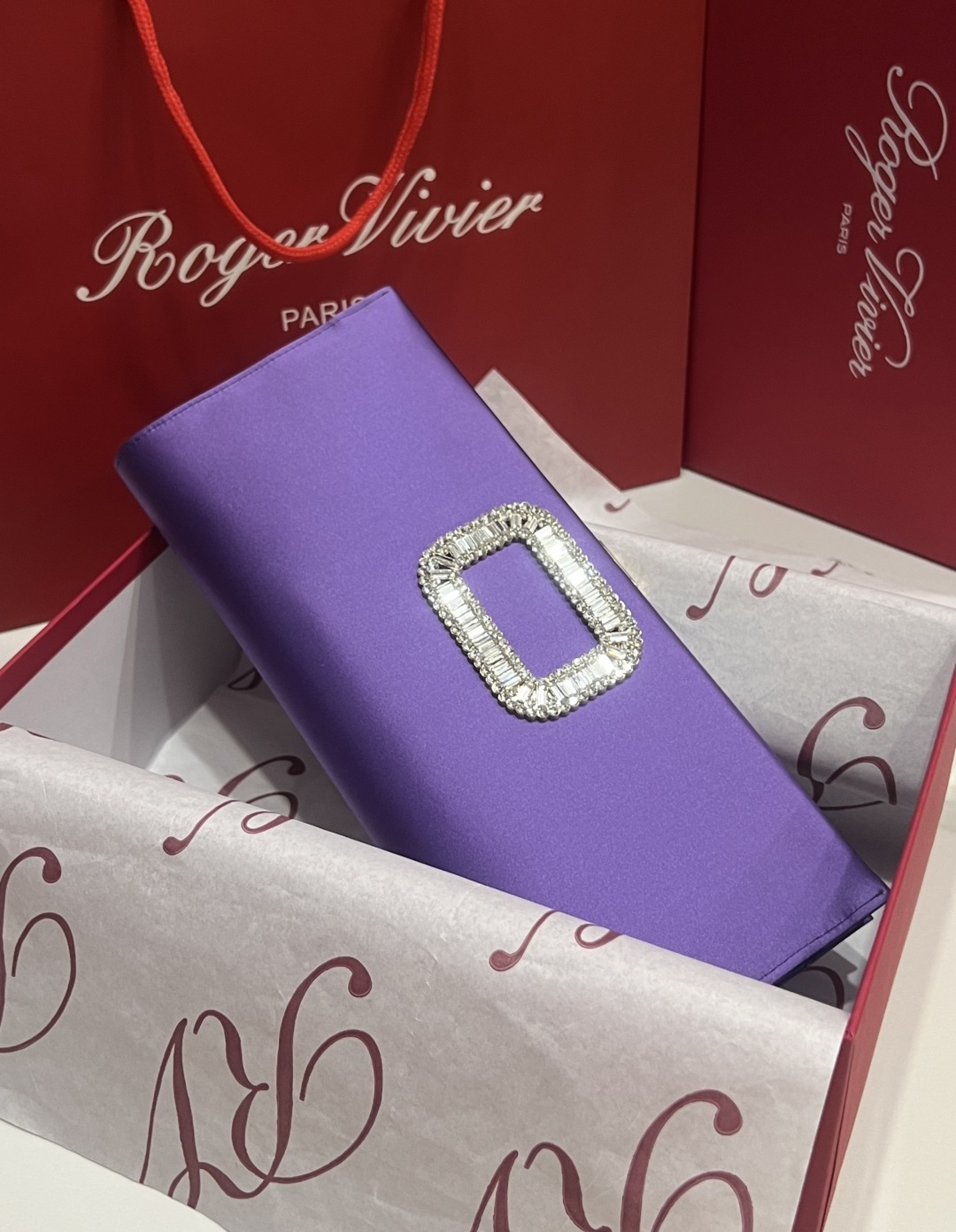 [TOP] ROGER VIVIER Diamond Bag 27 CM - Purple - 711 Luxury