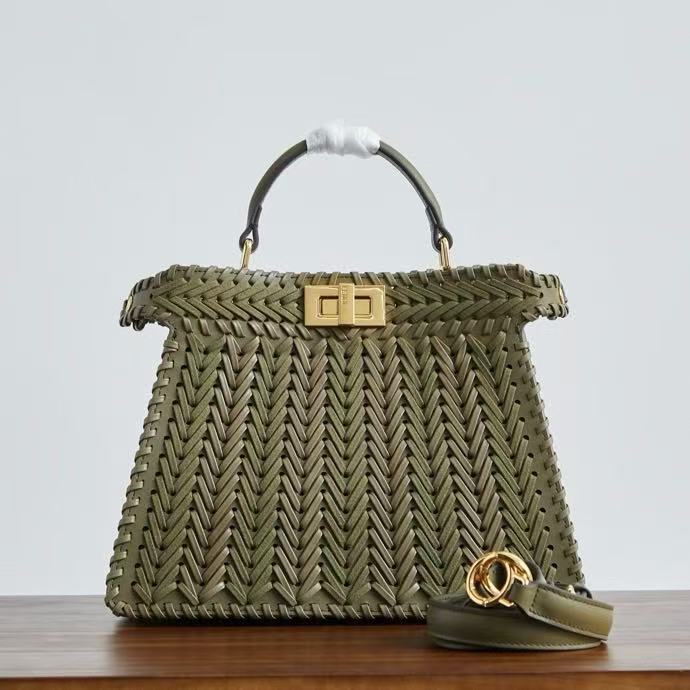 [TOP] FENDI Peekaboo ISeeU Knitted Bag 27-11-21cm - 6 Colors - Limited-time offer - 711 Luxury
