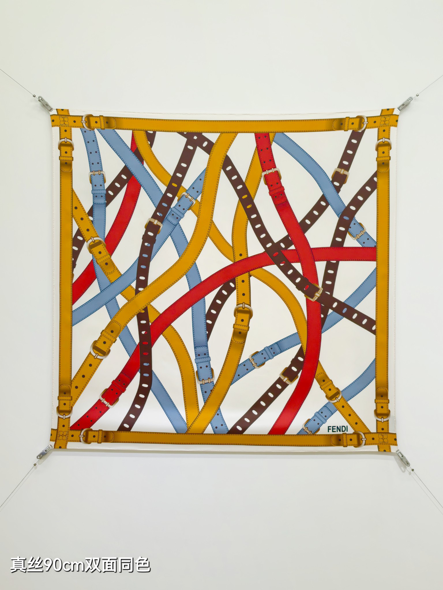 [TOP] FENDI Silk Scarf 90x90cm - Red - 711 Luxury
