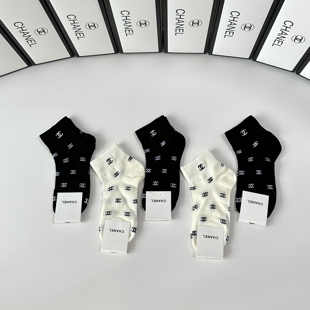 [TOP] CHANEL Socks - 5 Pieces as a Set - 711 Luxury