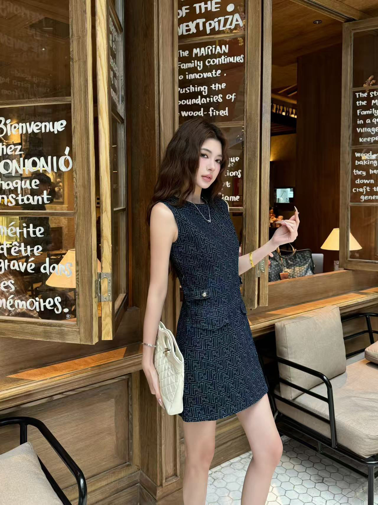 [TOP] FENDI Denim Dress - Navy Blue
