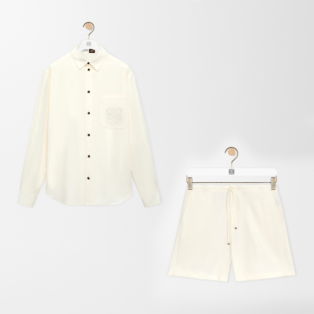 LOEWE  Shirt and Shorts in lyocell Beige #385885
