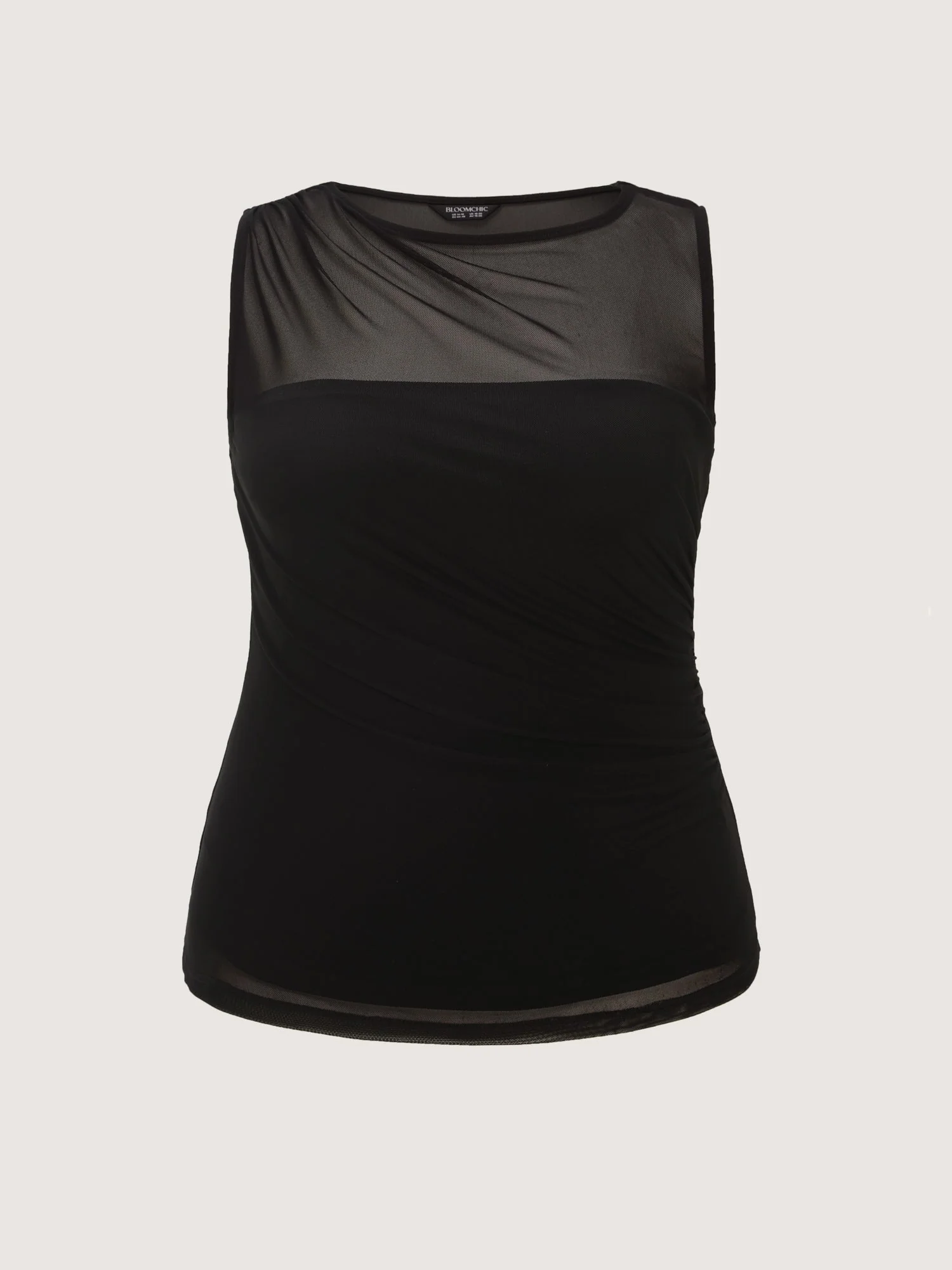 Supersoft Sheer Neckline Tank Top