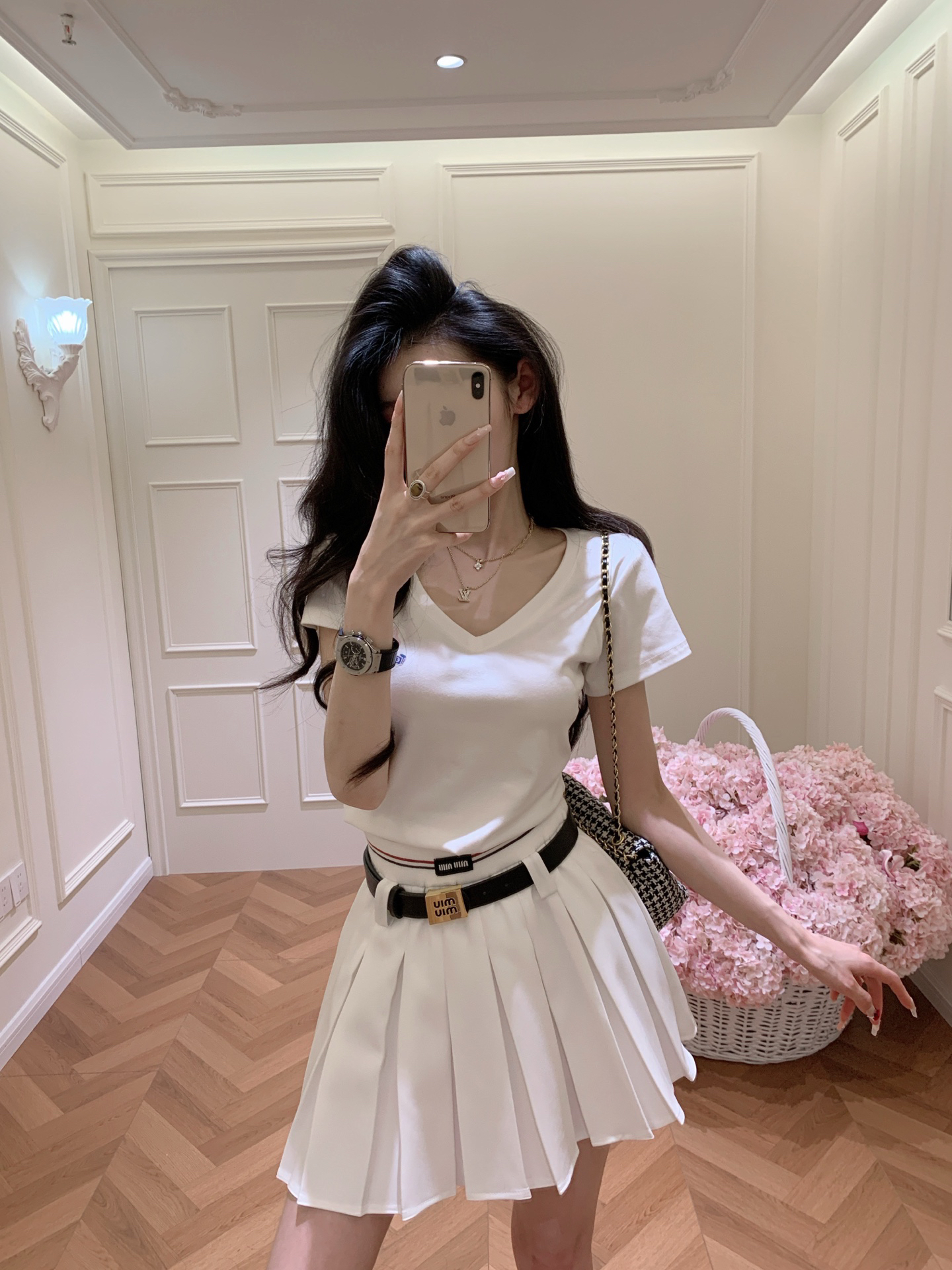 [TOP] Miu Miu  Skirt -White