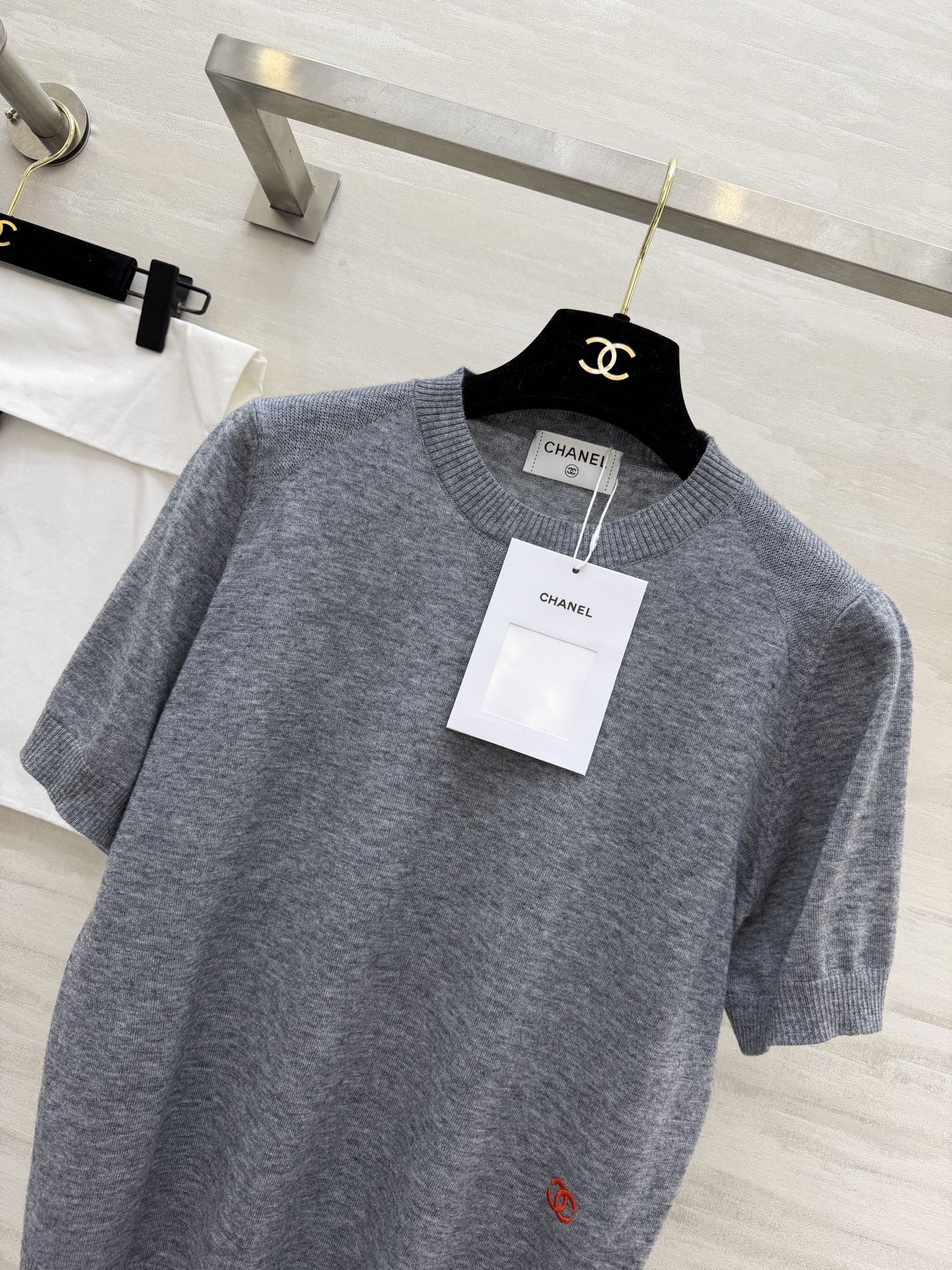 [TOP] CHANEL Knit Top - Gray - 711 Luxury