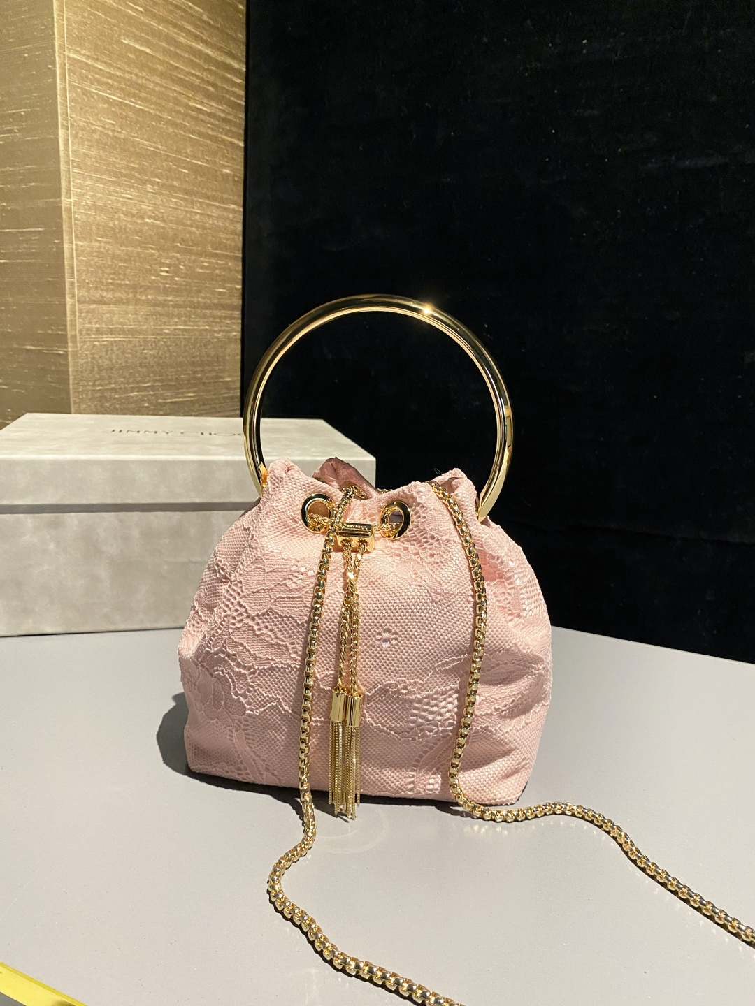 [TOP] JIMMY CHOO Bon Bon Bag 16x15x9.5cm - Pink - 711 Luxury