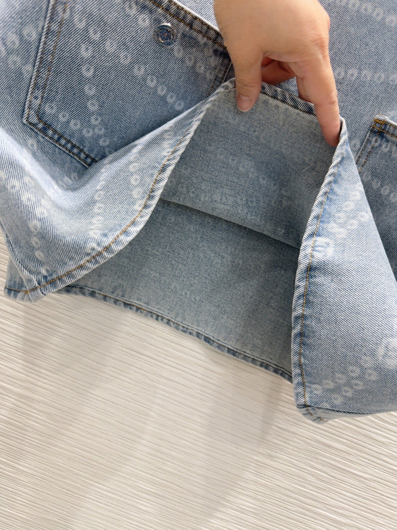 [TOP] CHANEL  Denim Vest Dress - Blue