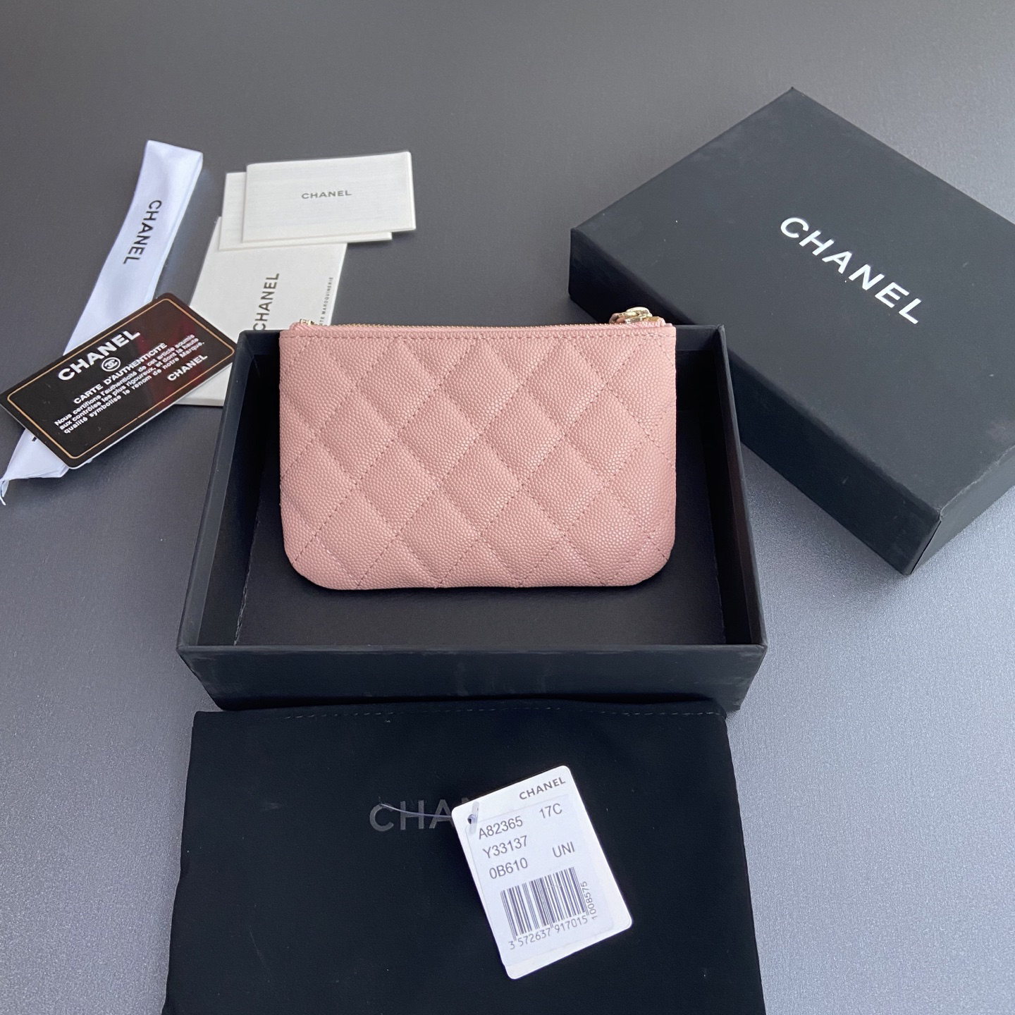 [TOP] CHANEL Caviar Wallet 15cm - Pink - GHW - 711 Luxury