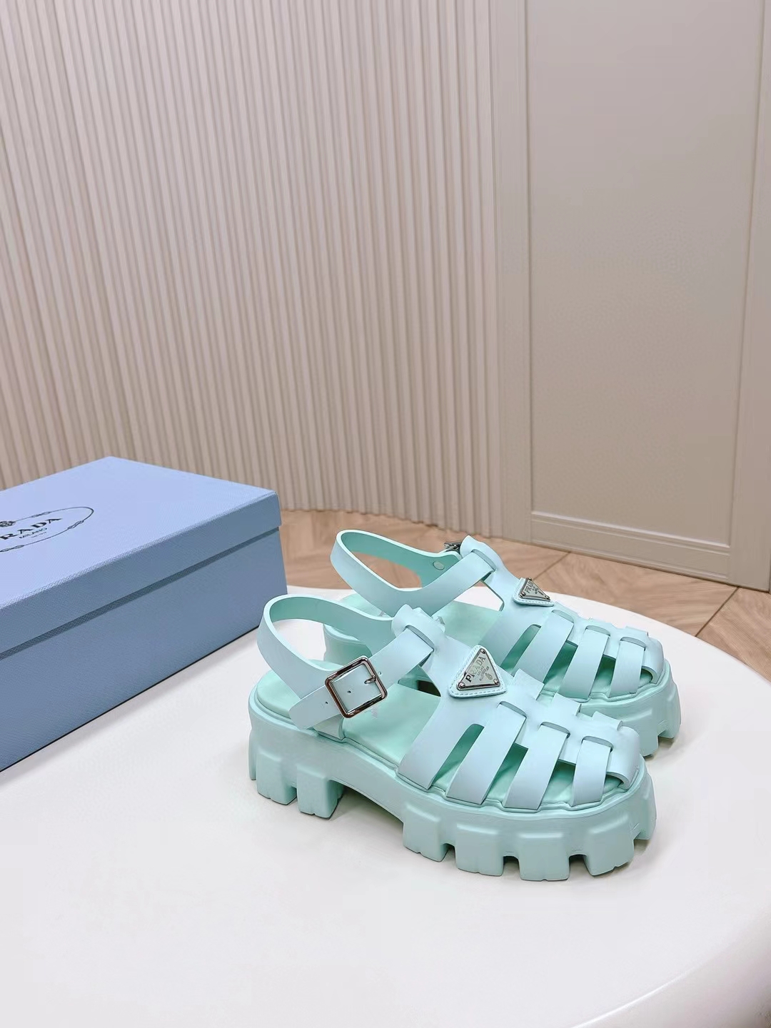 [TOP] PRADA Sandals - Mint Green - 711 Luxury