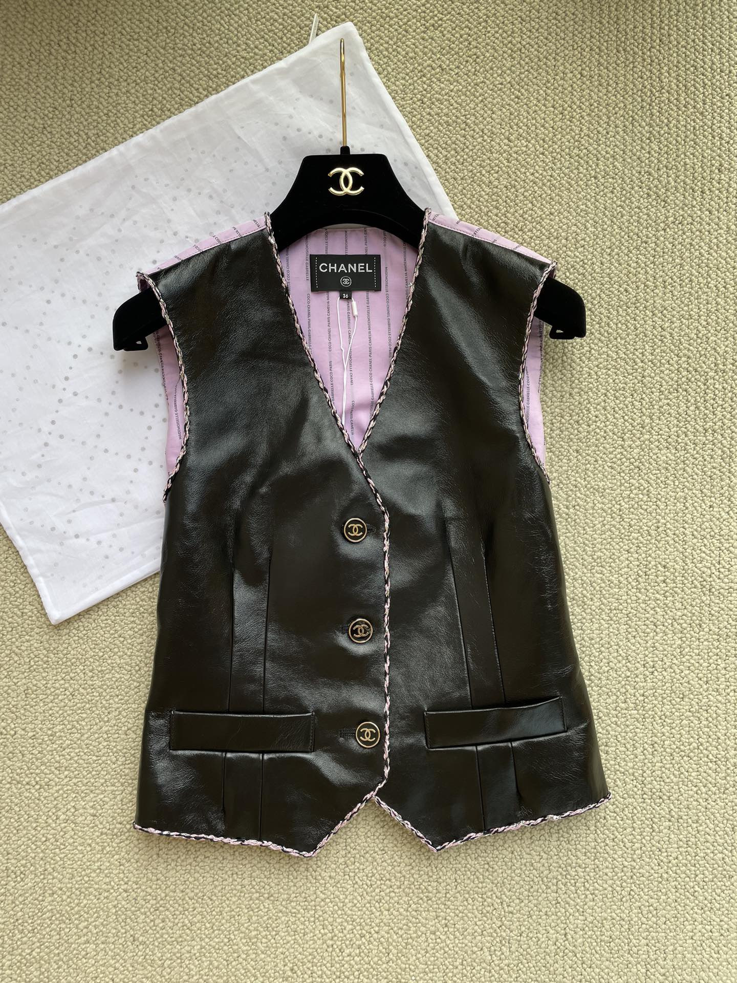 Chanel Clothing Chanel Leather Vest View 2 | Nigo Office