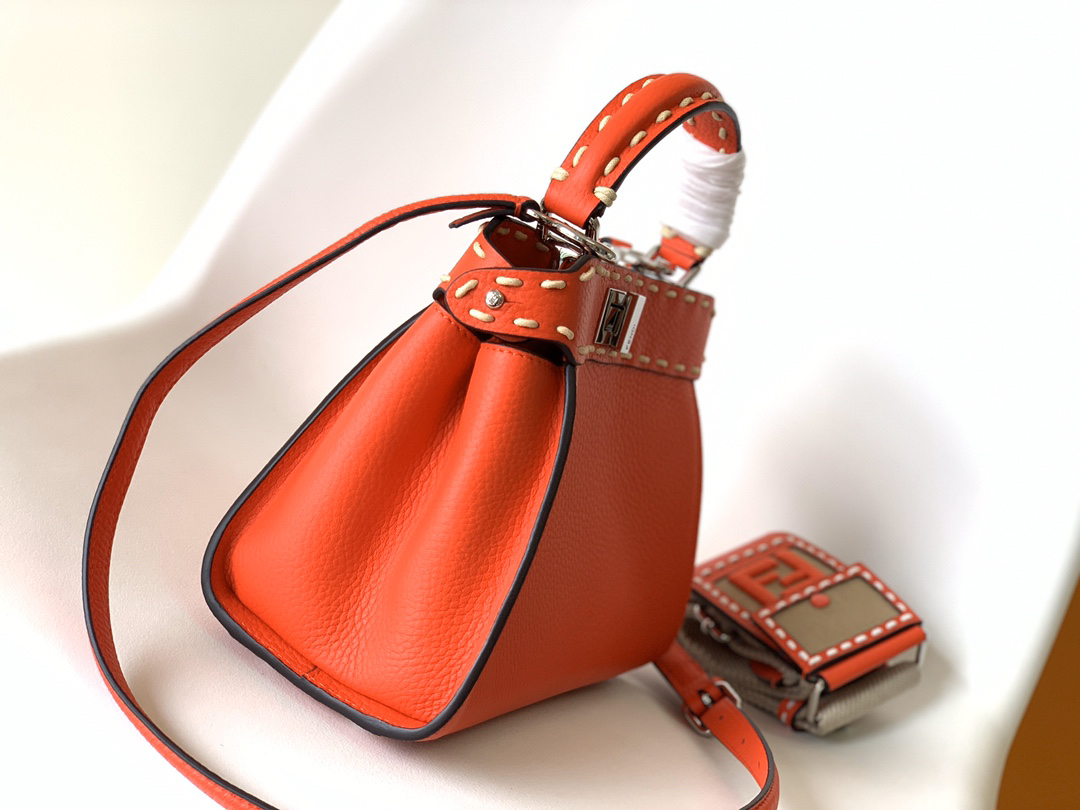[TOP] FENDI Peekaboo Bag 23x11x18cm - Orange - 711 Luxury