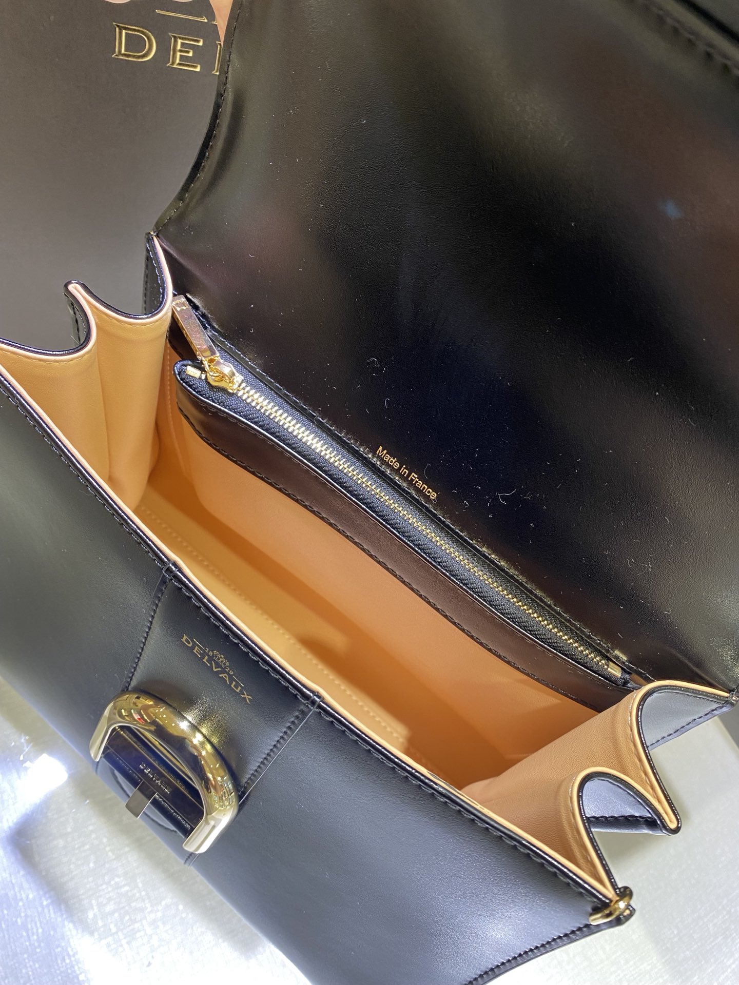 [TOP] Delvaux Brillant Bag Box Leather 24*12*19cm - Black - 711 Luxury