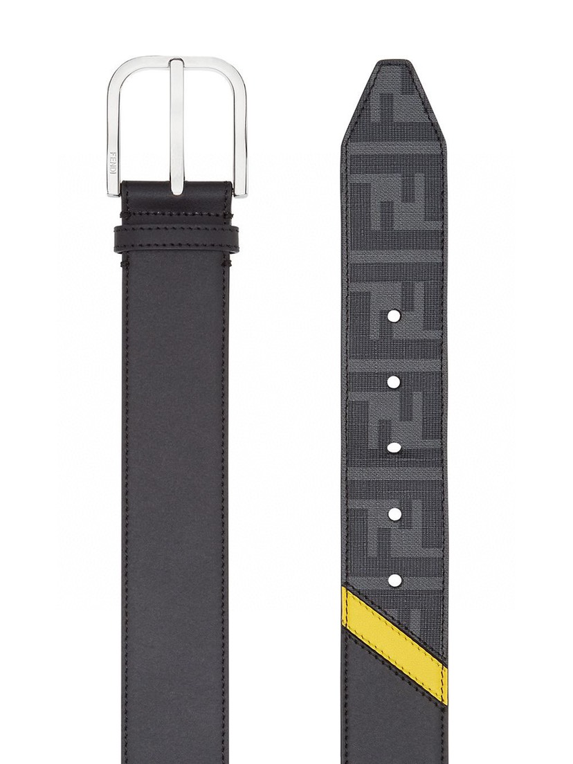 [TOP] FENDI Men's Belt Cowhide - Black - 711 Luxury