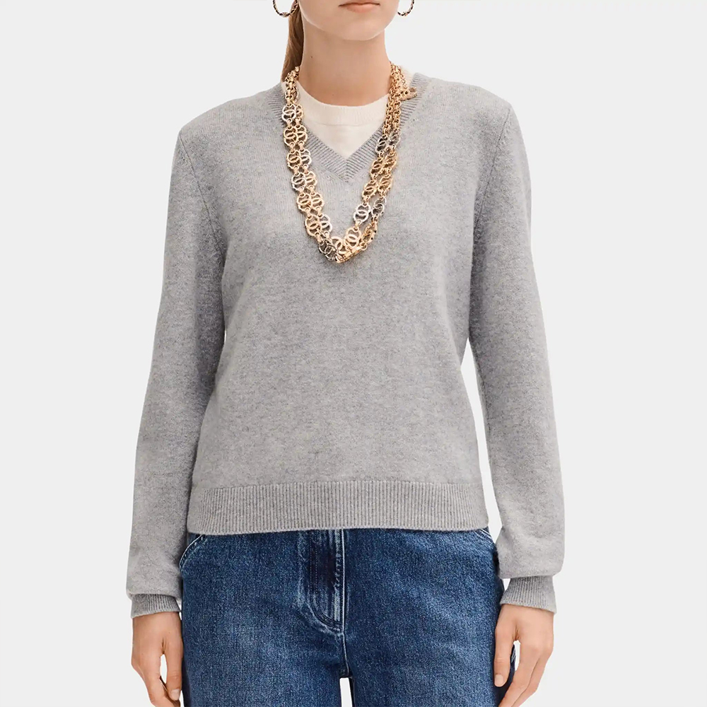 Chanel gray Clothing Chanel Top-quality Version Sweater in Gray Cashmere #377831 | Nigo Office