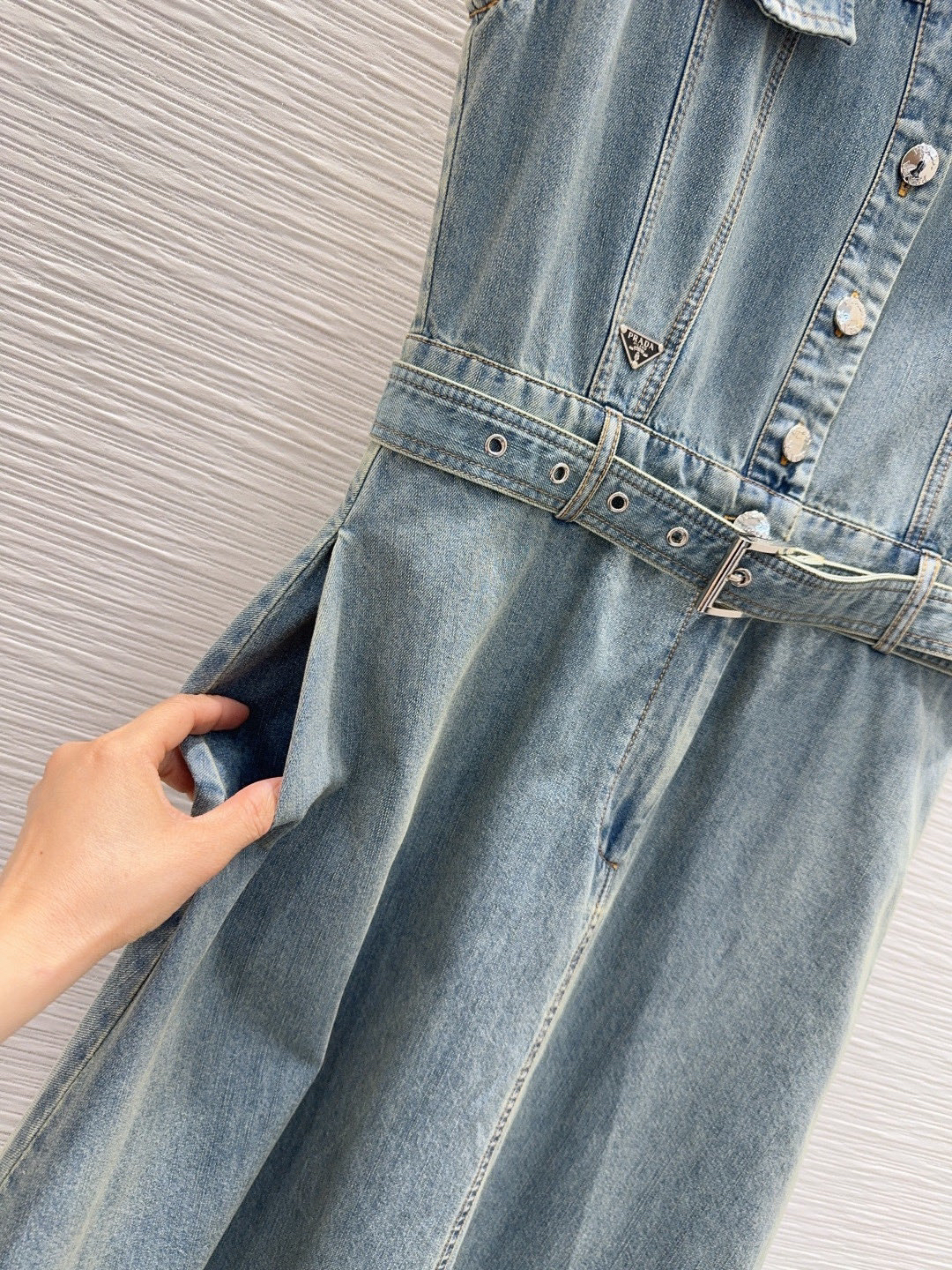 [TOP] PRADA Denim Dress - Denim Blue