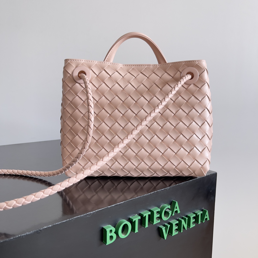 [TOP] Bottega Veneta BV Andiamo Bag Lambskin 25x22x10.5cm - Pink - 711 Luxury