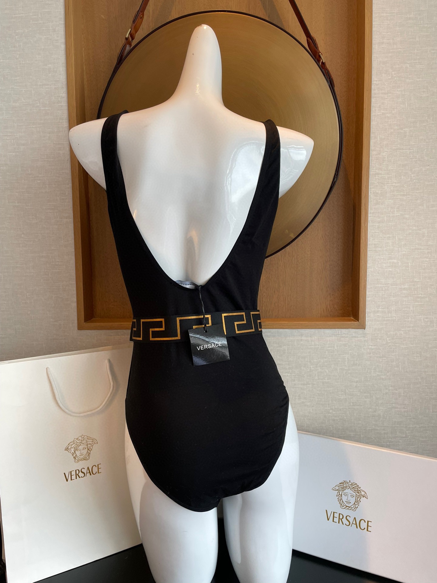 [TOP] VERSACE One-Piece Swimsuit - Black