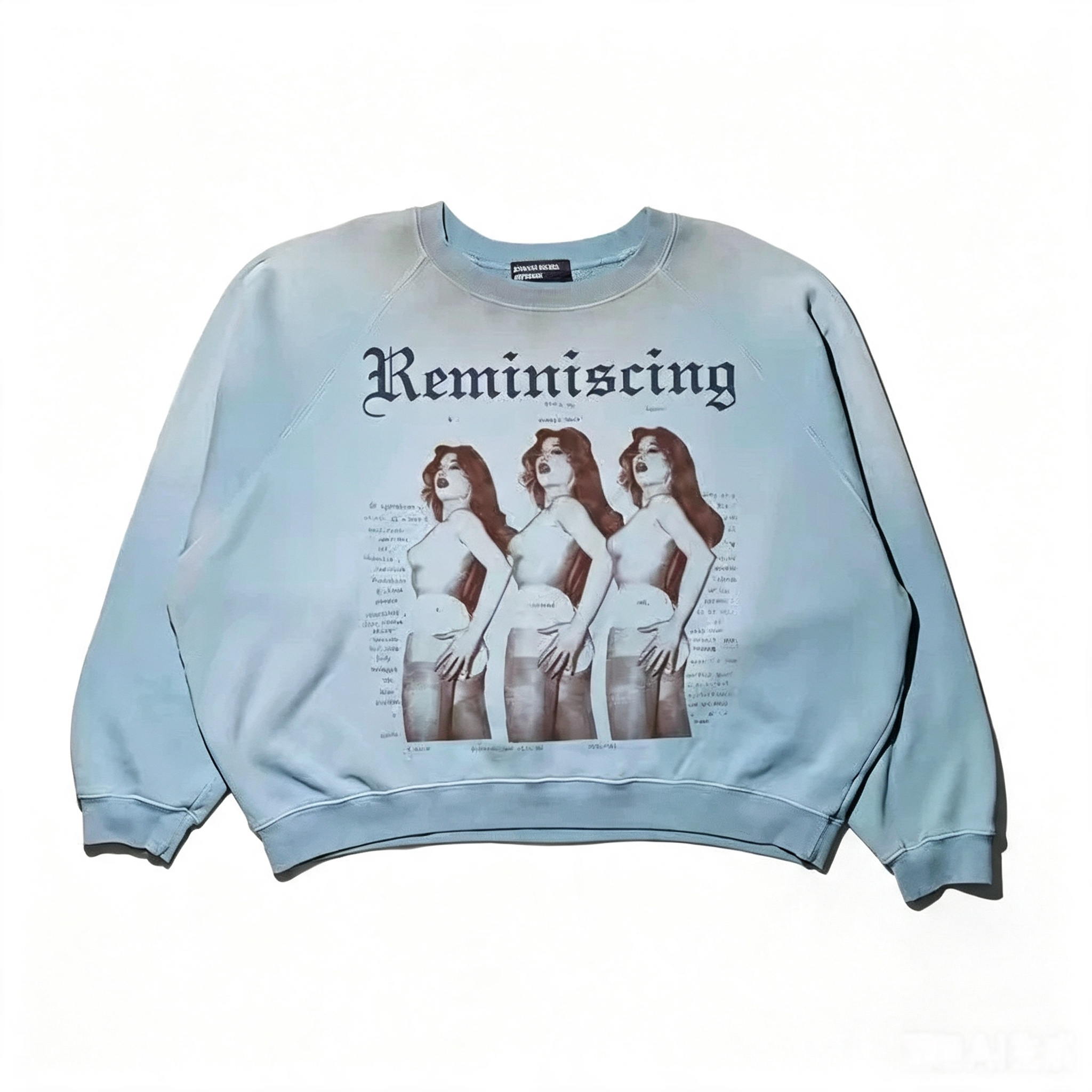 Designer blue Clothing Enfants Riches Déprimés Reminiscing Raglan Sweatshirt Light Blue #333685 | Nigo Office