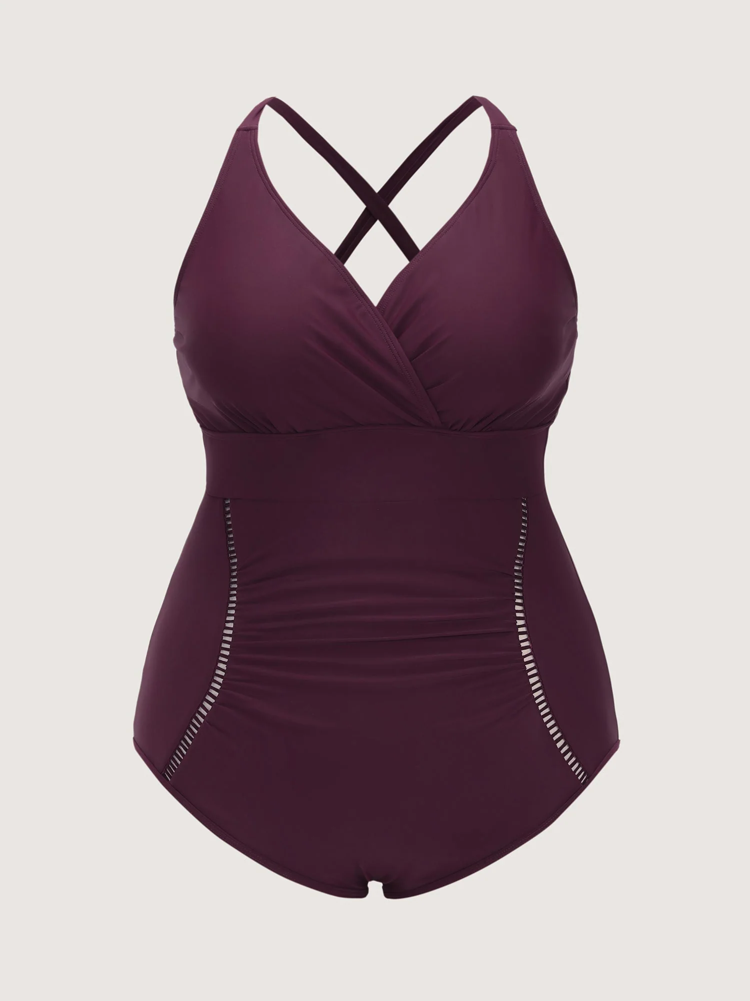 Tummy-Control Side Panel One-Piece Swimsuit