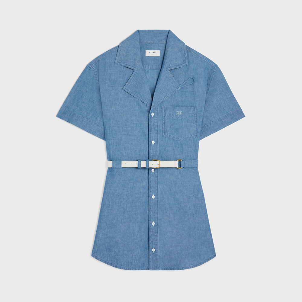 Celine Clothing CELINE DRESS IN COTTON DENIM STONE BIO WASH #390585 | Nigo Office