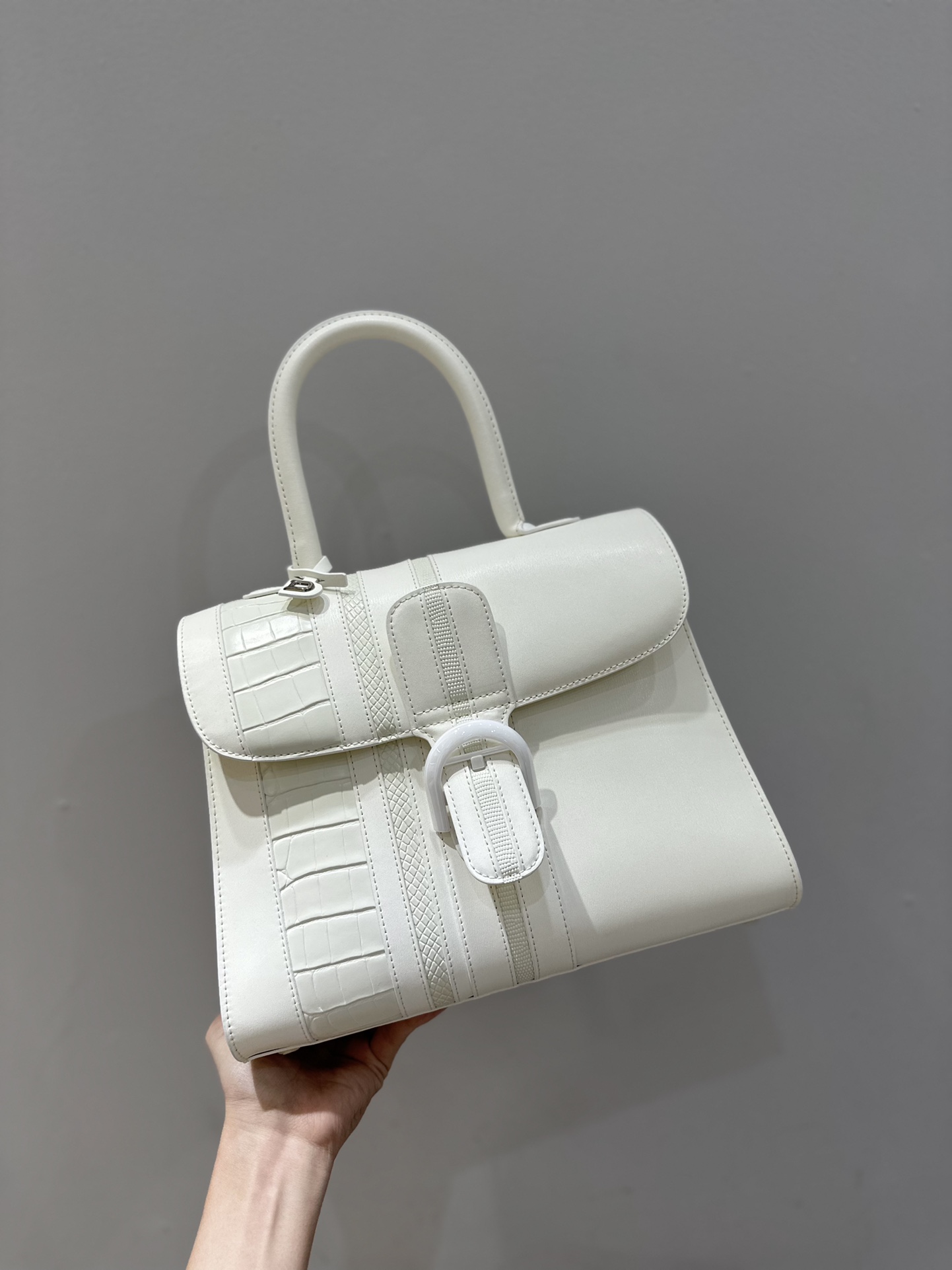 [TOP] Delvaux Brillant Bag Box Leather 28cm - White - 711 Luxury