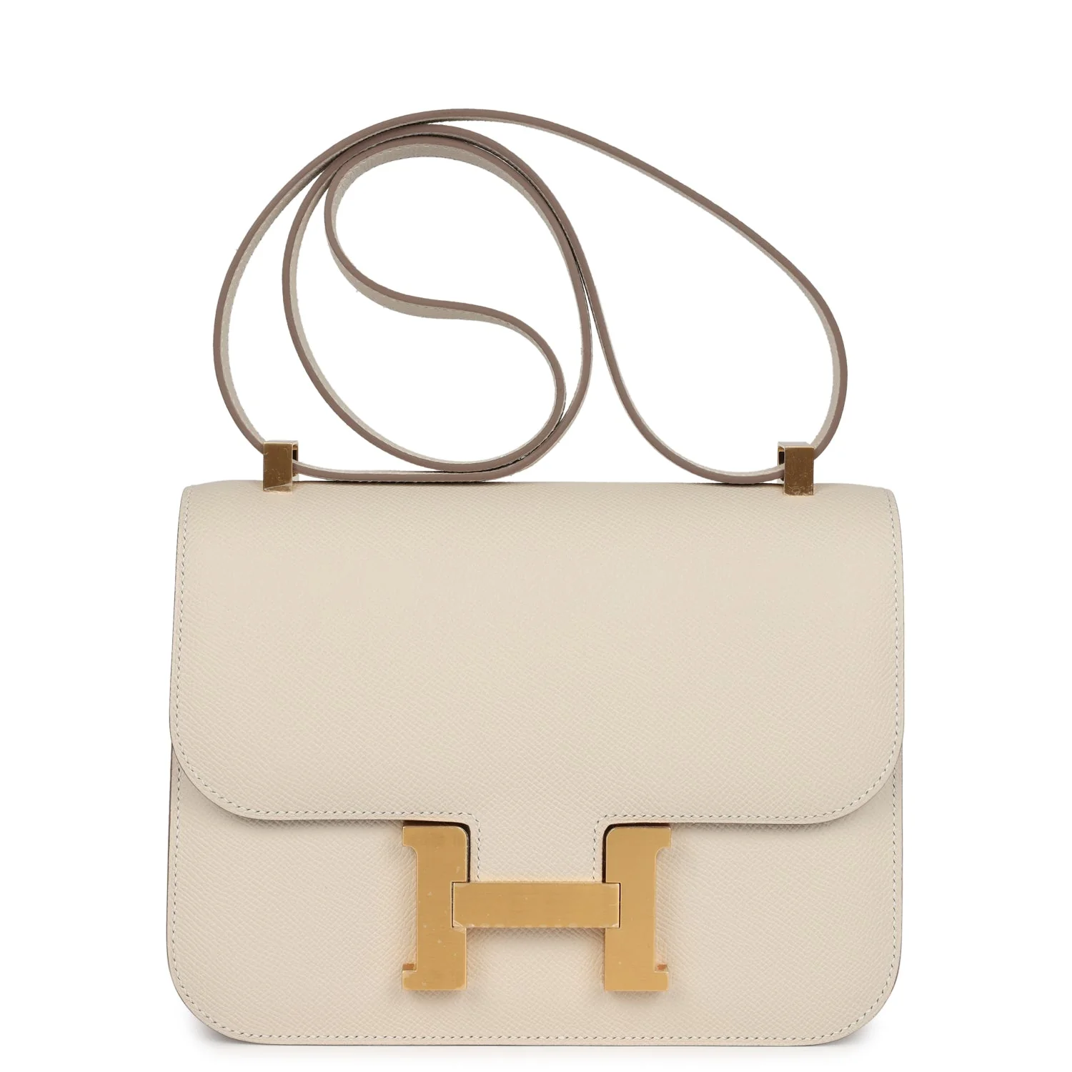 Hermes Constance  Craie Epsom Brushed Gold Hardware