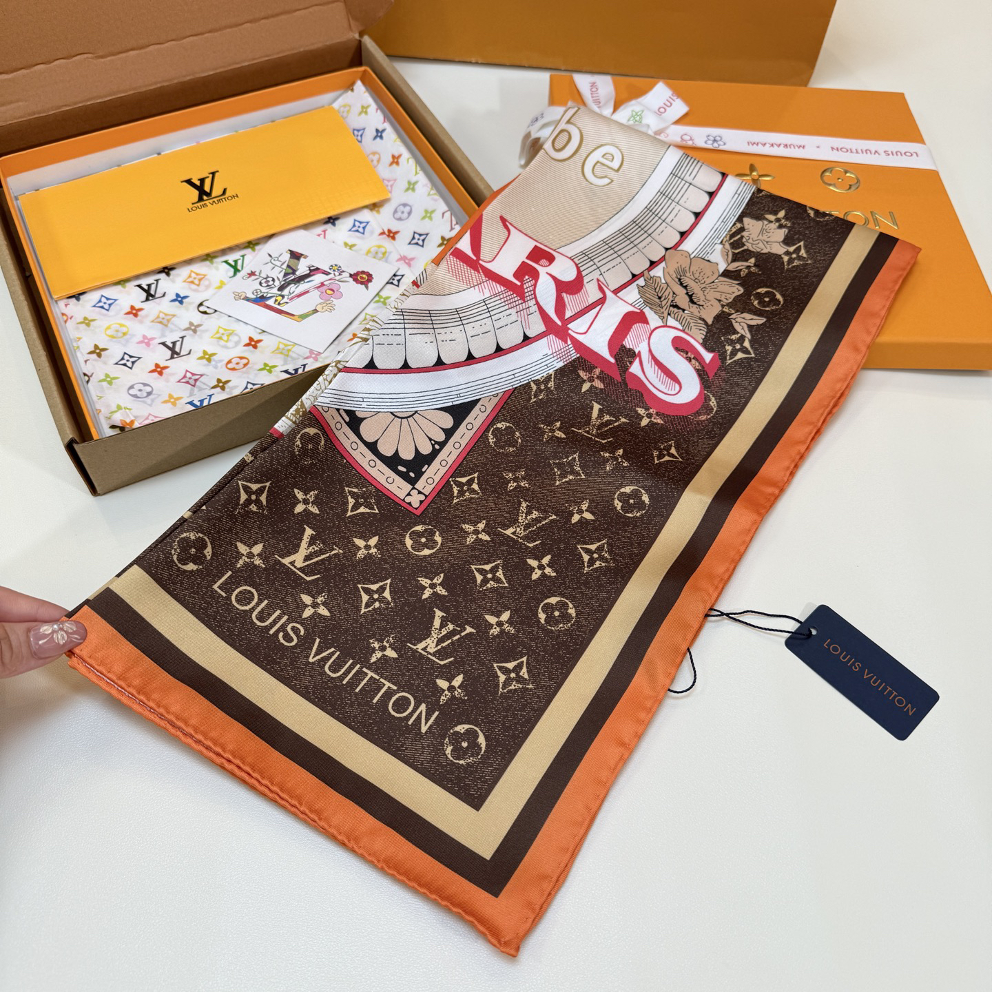[TOP] Louis Vuitton LV Malles Merveilleuses Scarf 90X90cm - Brown - 711 Luxury