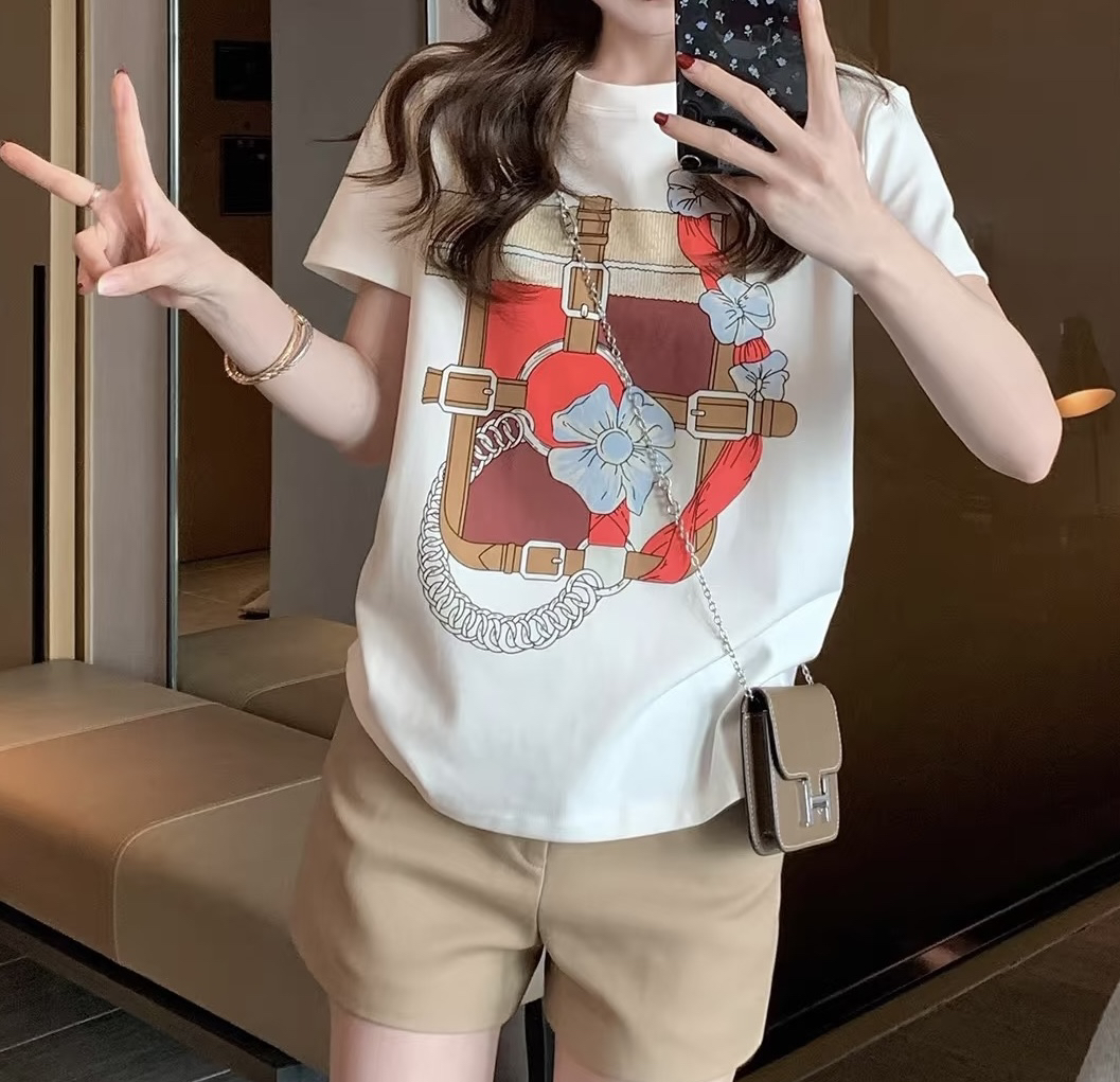 [TOP] HERMES Short-Sleeve T-Shirt - White