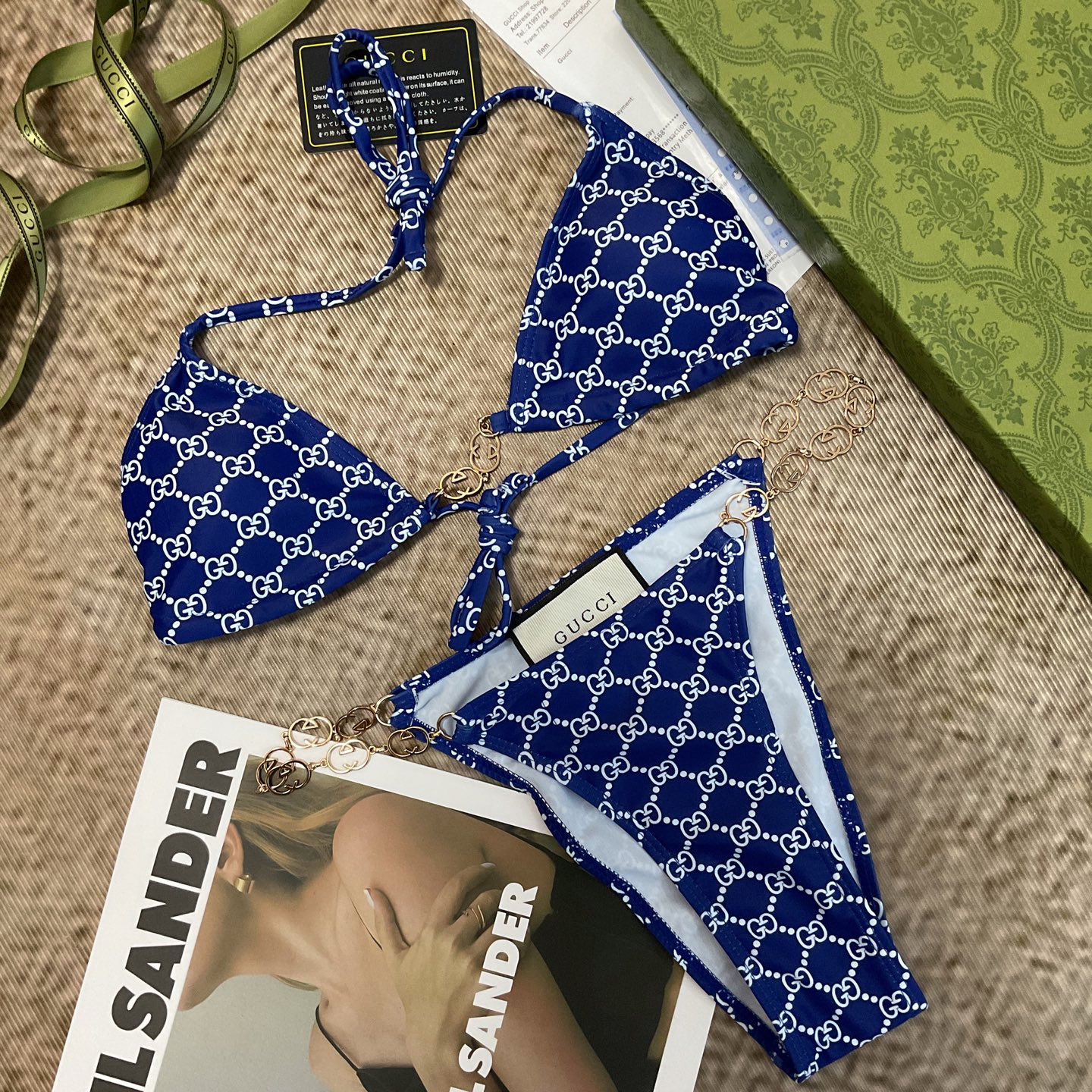[TOP] GUCCI Bikini Swimsuit - Blue - 711 Luxury