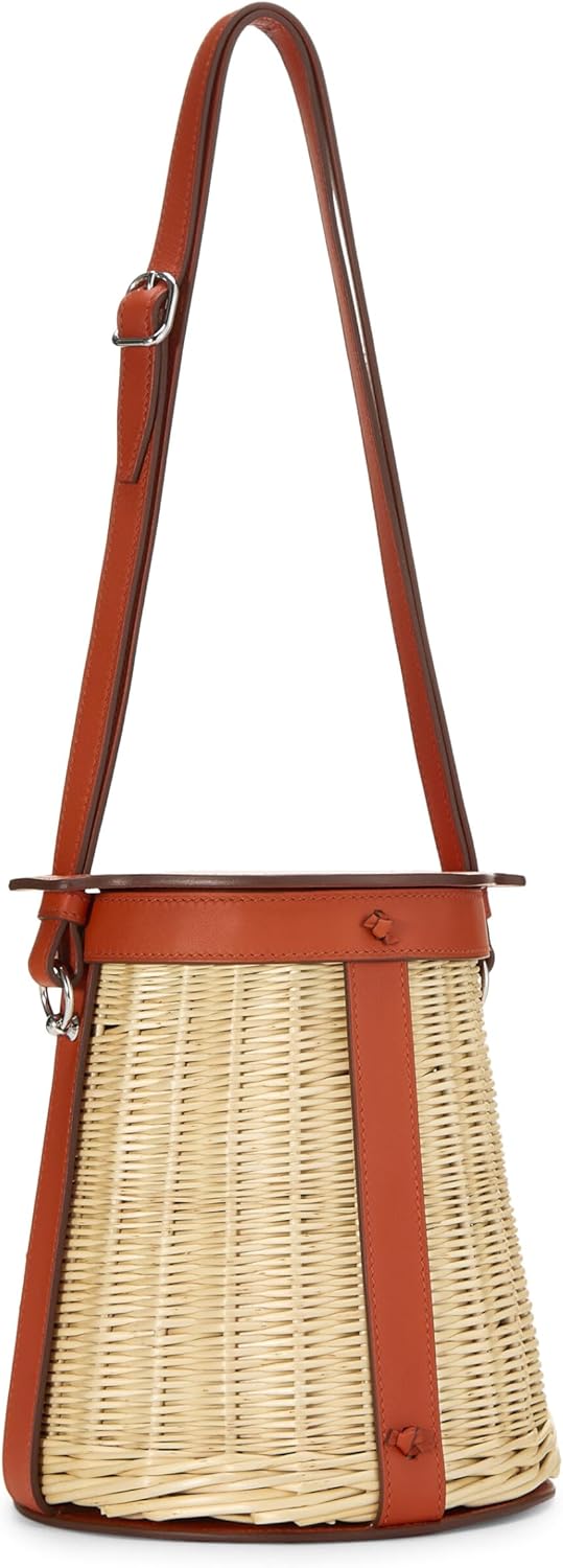 Hermès, Pre-loved Terre Battue Wicker Farming Picnic Bag, Terre Battue