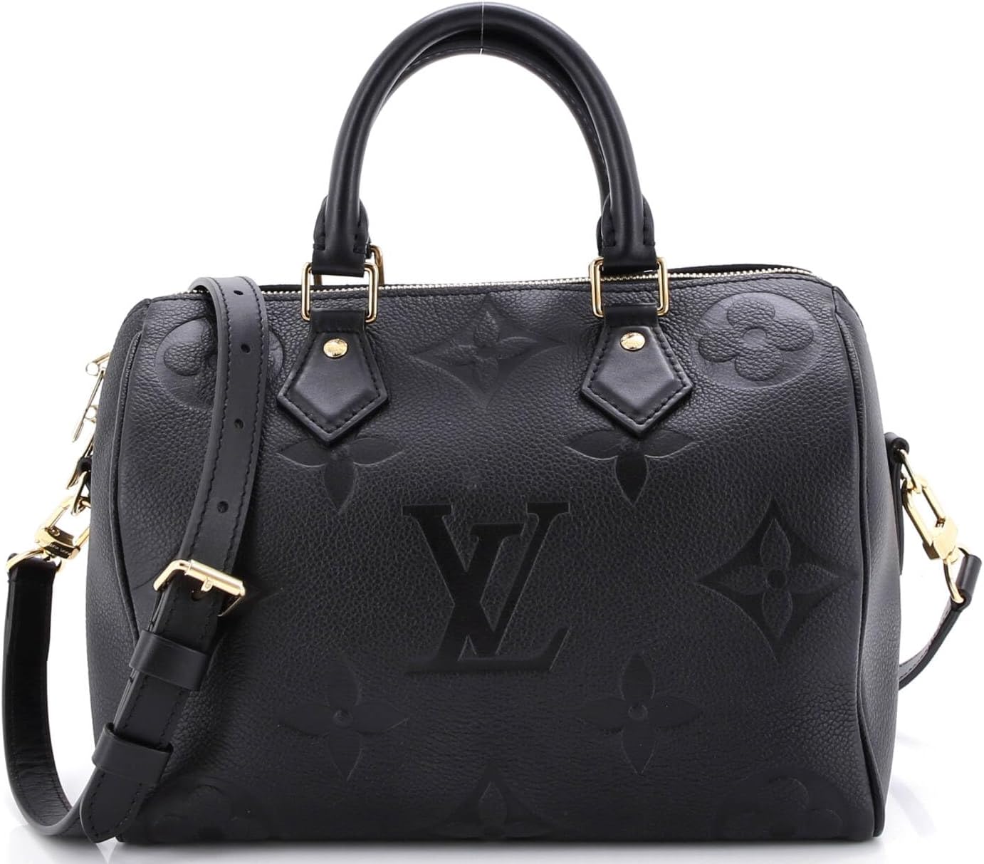 Louis Vuitton, Pre-Loved Speedy Bandouliere Bag Monogram Empreinte Giant 25, Black