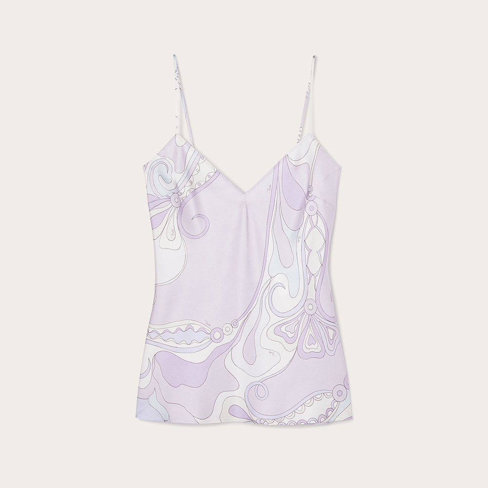 Designer Clothing PUCCI Orchidee Print Silk Top Short View 2 | Nigo Office