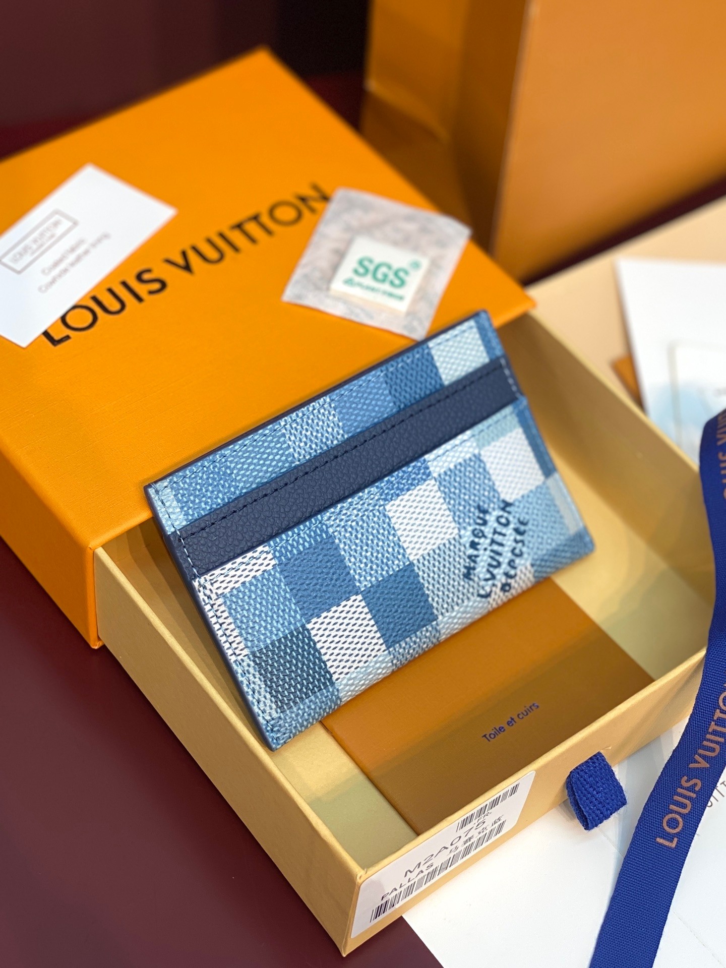 [TOP] Louis Vuitton LV Card Holder 11.0 x 7.0 x 1.5 cm - Blue - 711 Luxury