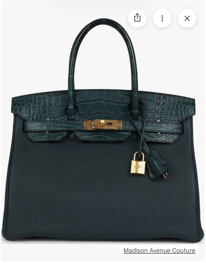 [TOP] HERMES Touch Birkin Leather 25/30/35 cm - Vert Cypress - 711 Luxury