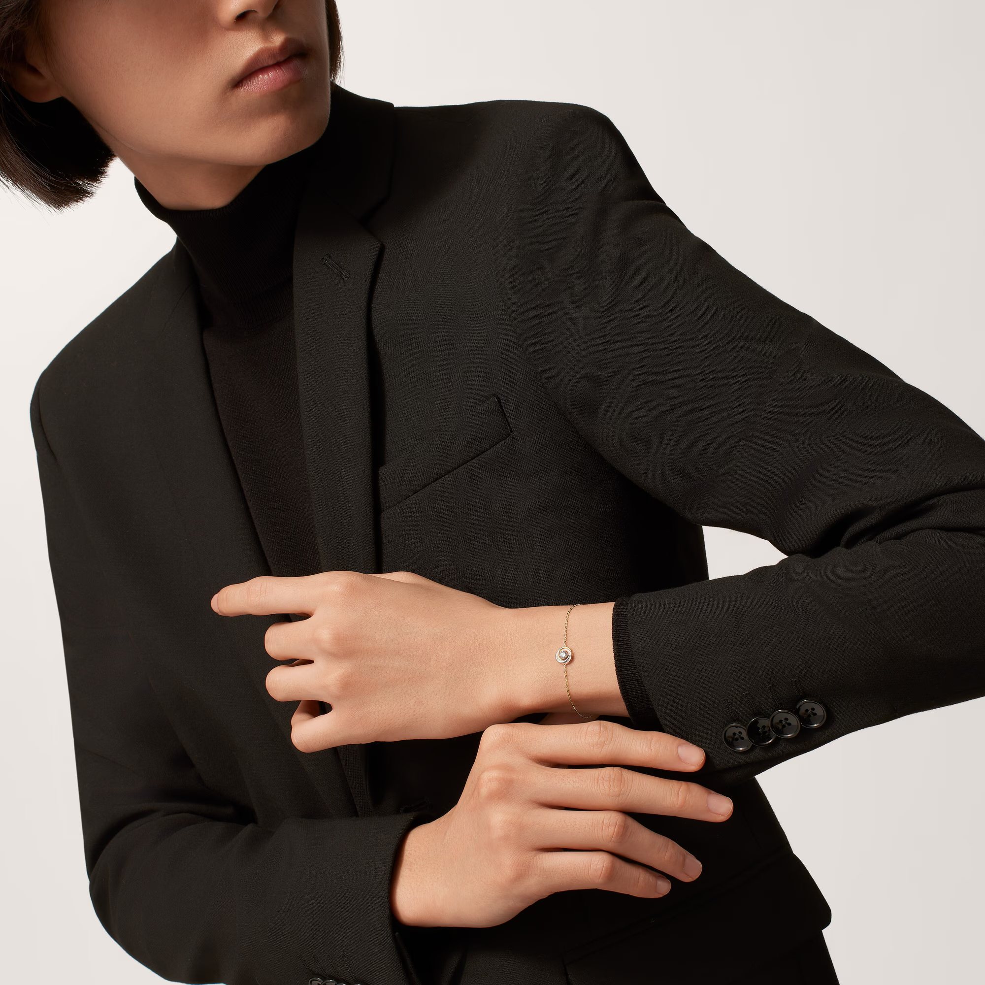 Carty Three Circles Bracelet, Three Tone, 1  Moissanite