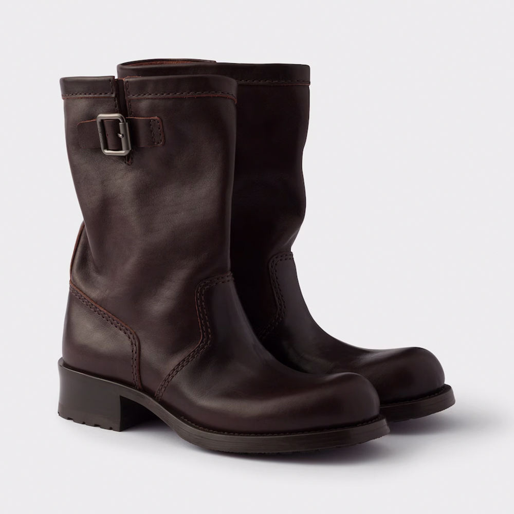 Prada Shoes PRADA Leather Mid-calf Boots #394259 | Nigo Office