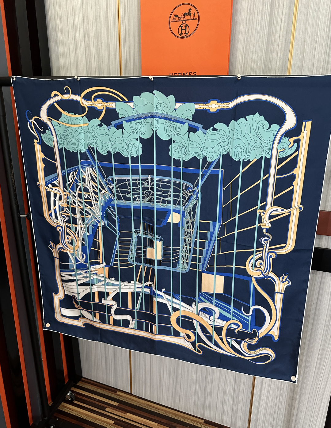[TOP] HERMES Scarf 90x90cm - Blue - 711 Luxury