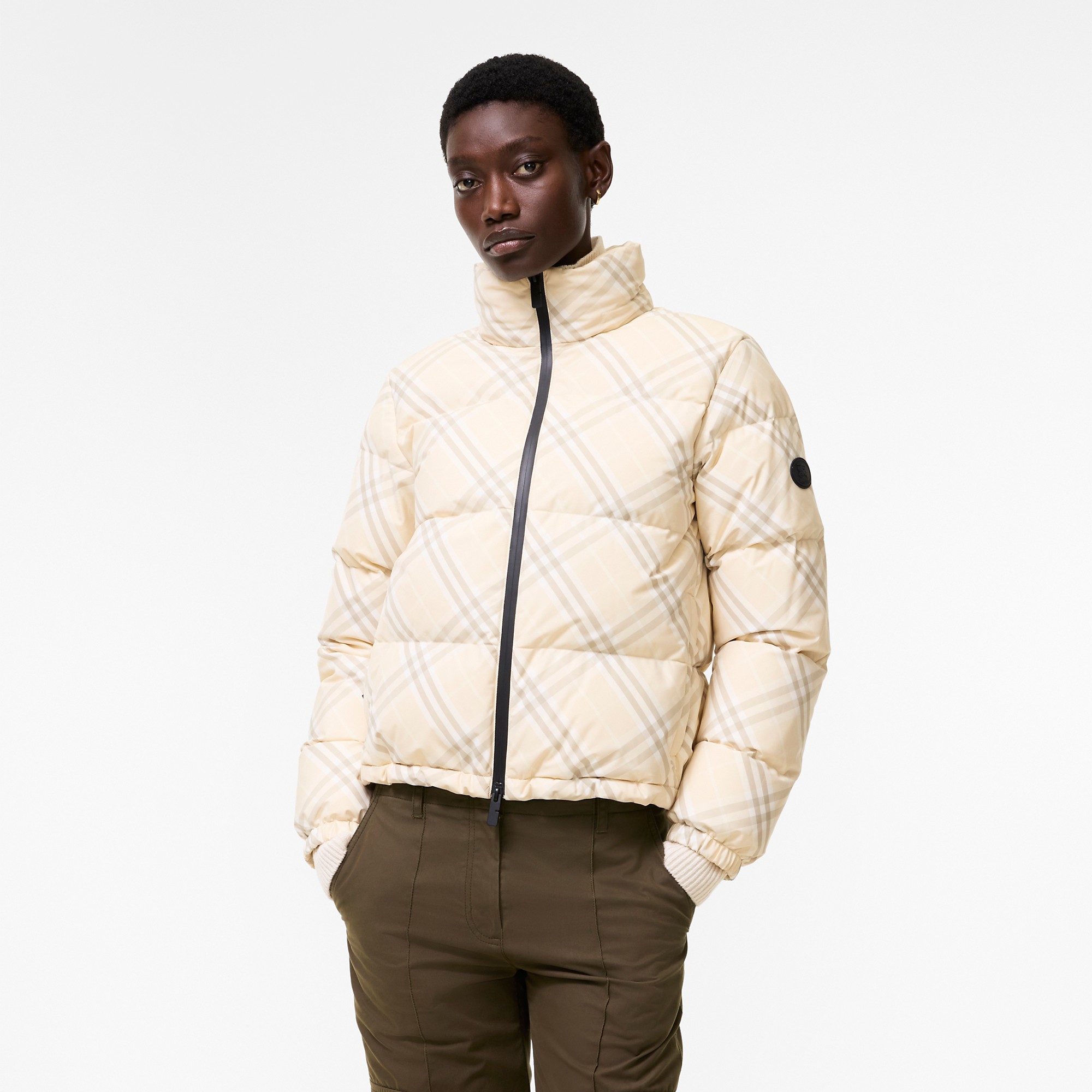 Burberry beige Clothing Burberry Check Ambleside Puffer Jacket in Yarn beige #396200 View 2 | Nigo Office