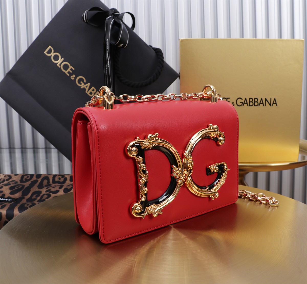 [TOP] Dolce & Gabbana D&G Girls Bag  21x5x13.5 cm - Red - 711 Luxury