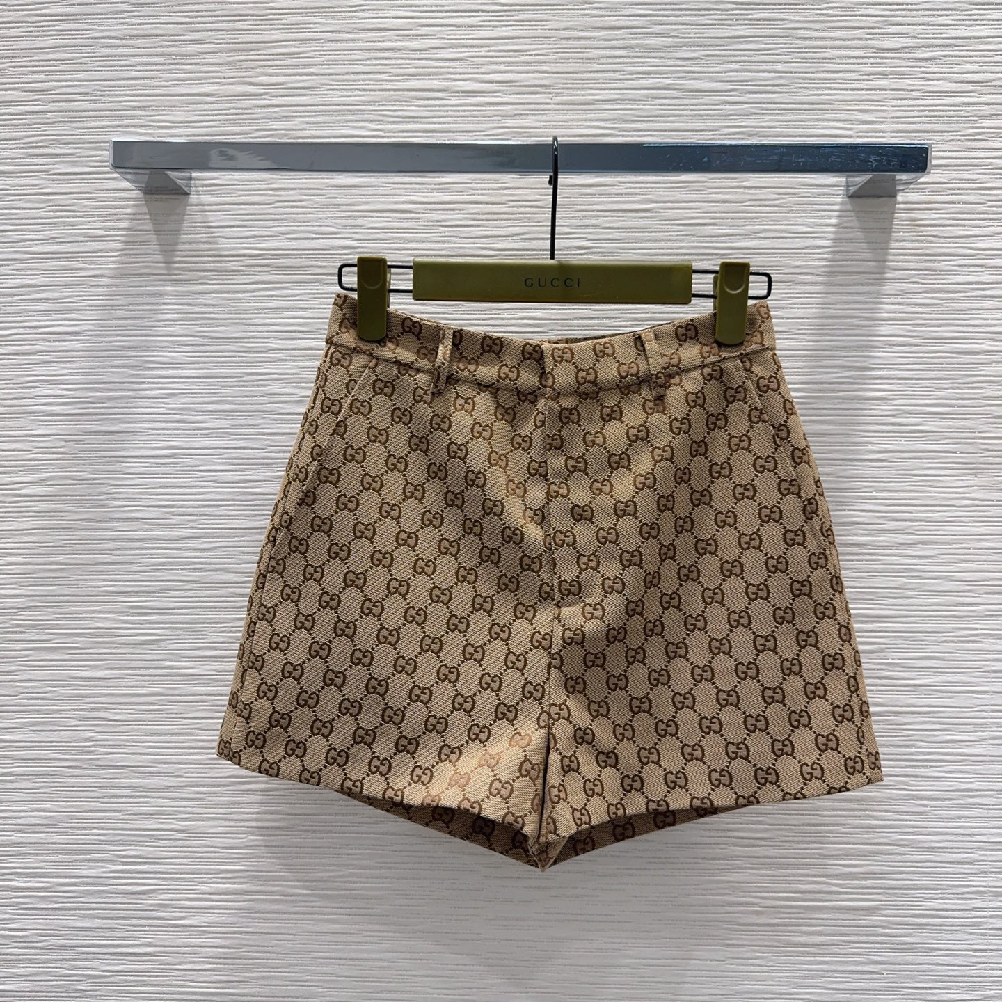 [TOP] GUCCI Jacquard Shorts -Brown