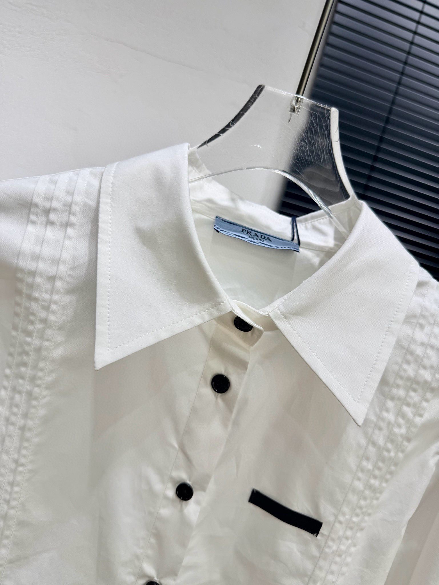 [TOP] PRADA Long-Sleeve Shirt - White