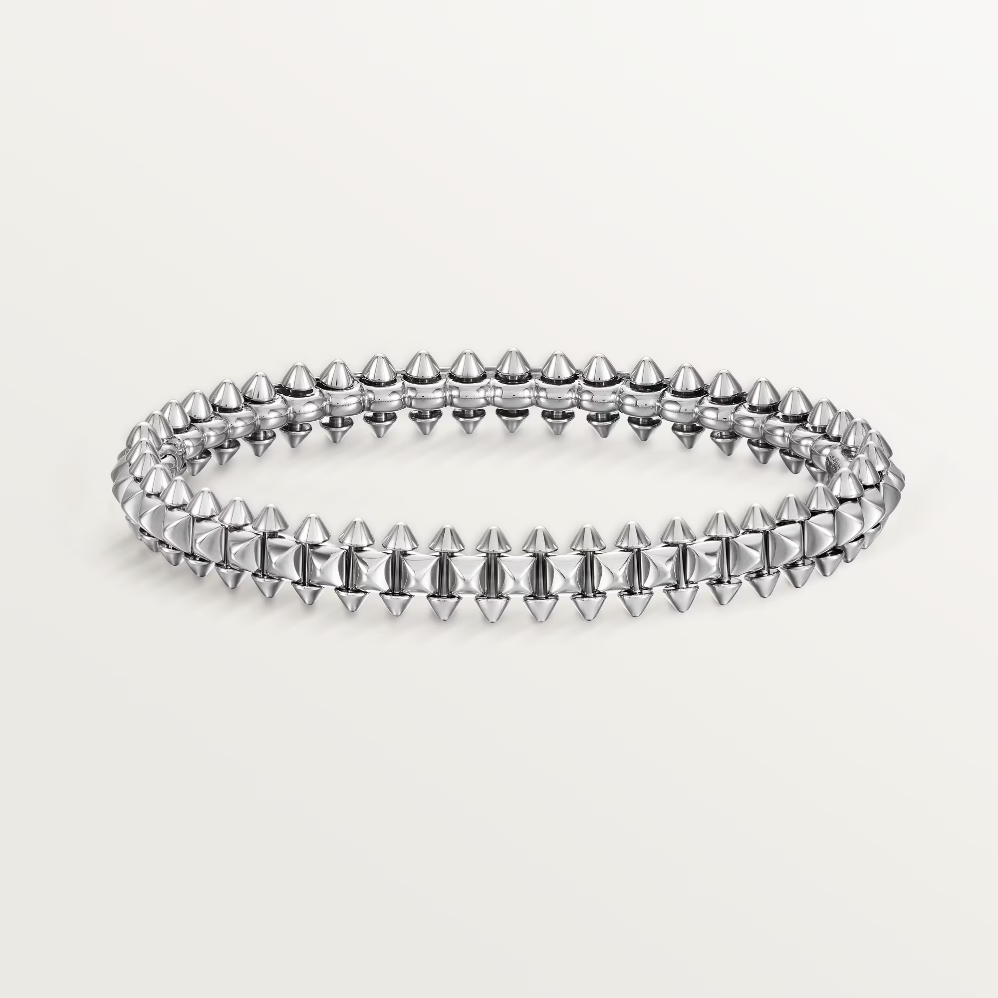 Carty Bullet Bracelet, White Gold, Medium Model
