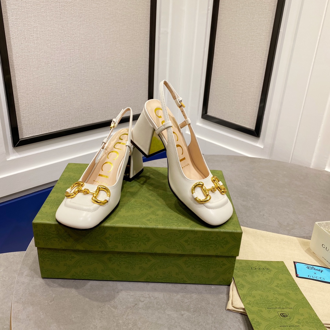 [TOP] GUCCI High-heeled Shoes - Beige - 711 Luxury